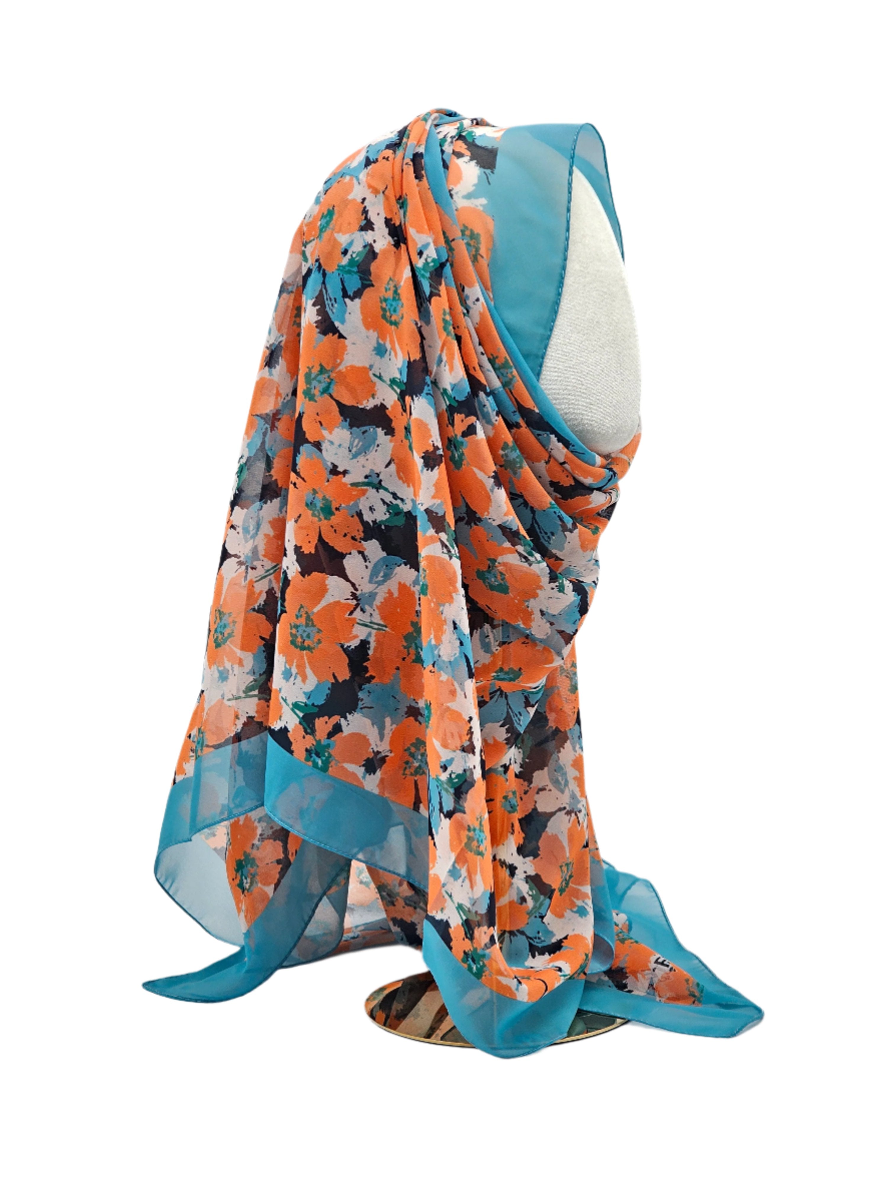 Printed Chiffon Floral Hijab