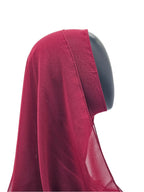 Chiffon Single Layer Double Stitched Scarf