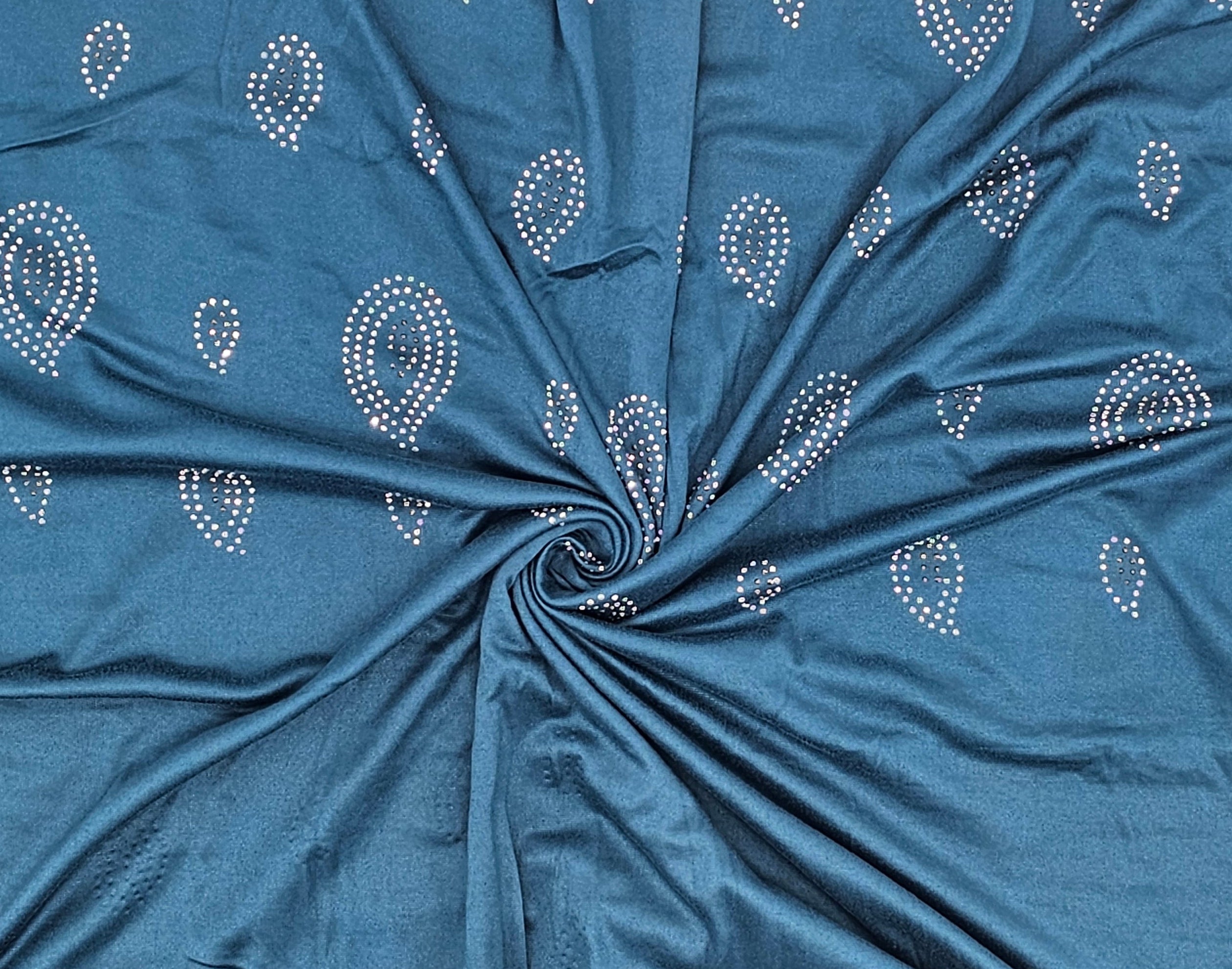 Jersey Double Stitched Diamante Pattern Scarf