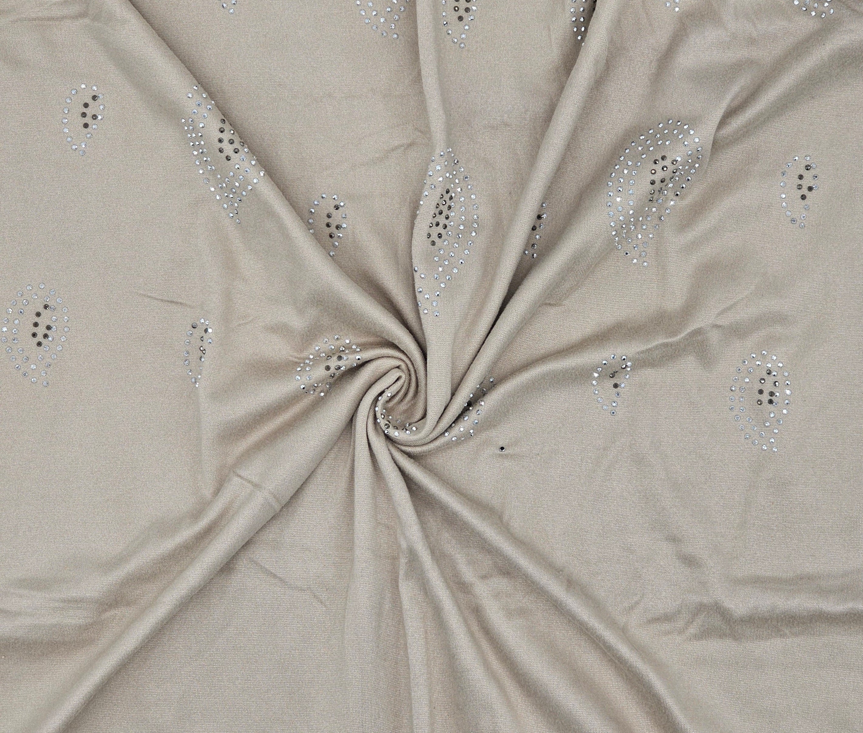 Jersey Double Stitched Diamante Pattern Scarf