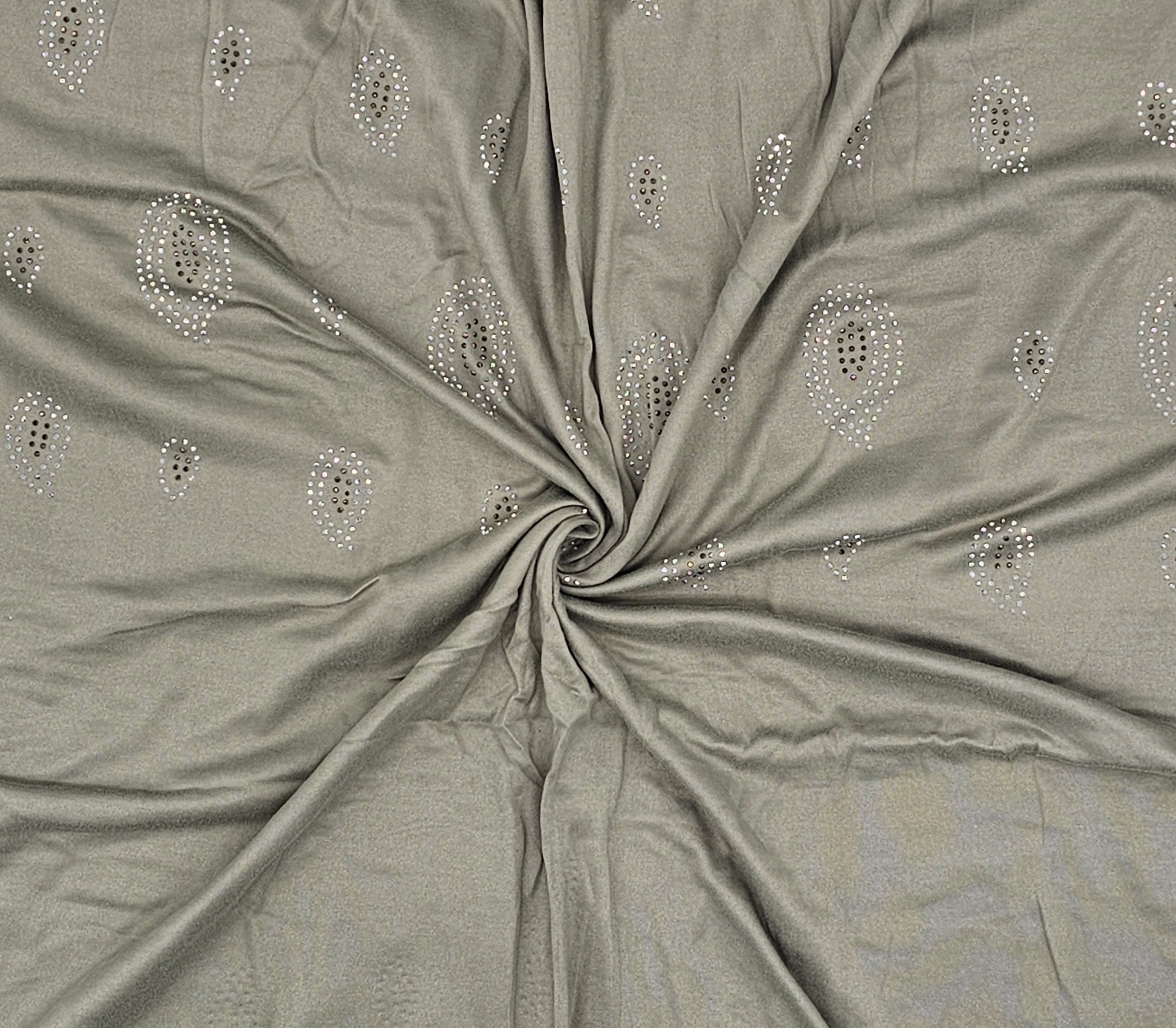 Jersey Double Stitched Diamante Pattern Scarf