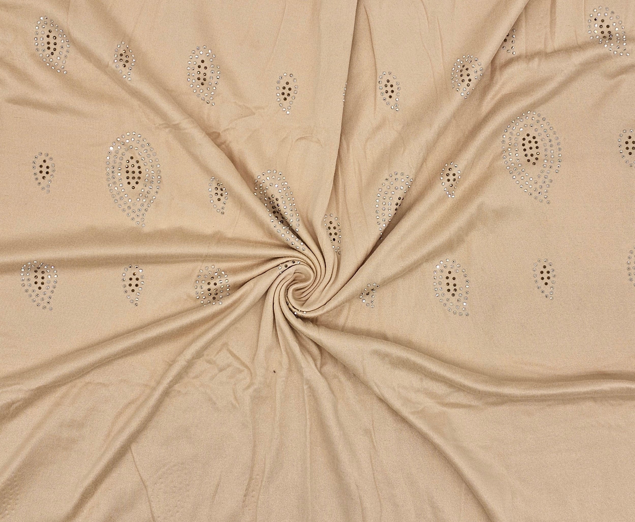 Jersey Double Stitched Diamante Pattern Scarf
