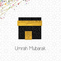 Islamic Cards,Umrah Mubarak, New Black n Gold With White Base Color