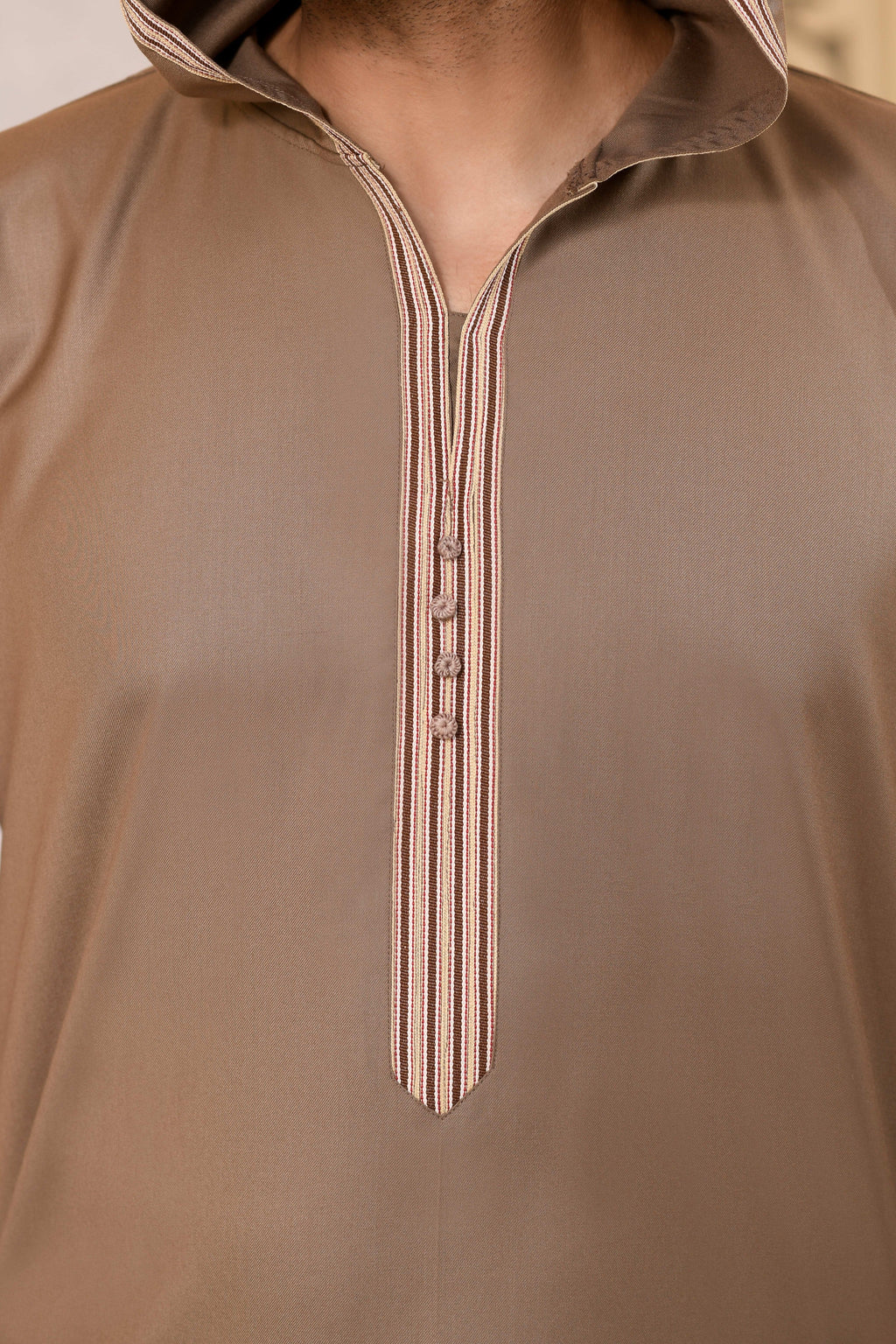 Blue Hooded Long Sleeve Jubba with Pockets