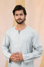 Beige Omani Long Sleeve Jubba Beaded Details