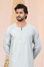 Beige Omani Long Sleeve Jubba Beaded Details