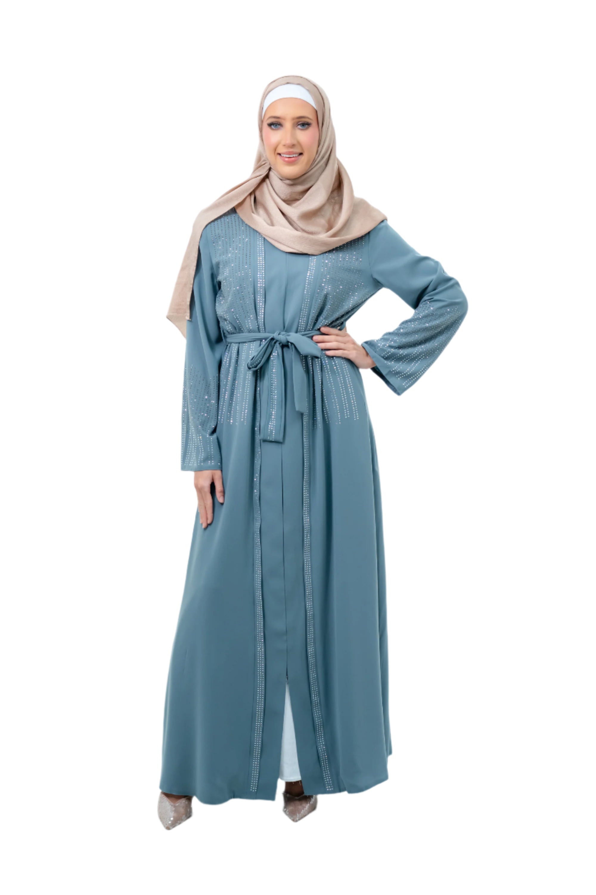 Pink Diamond Detail Abaya