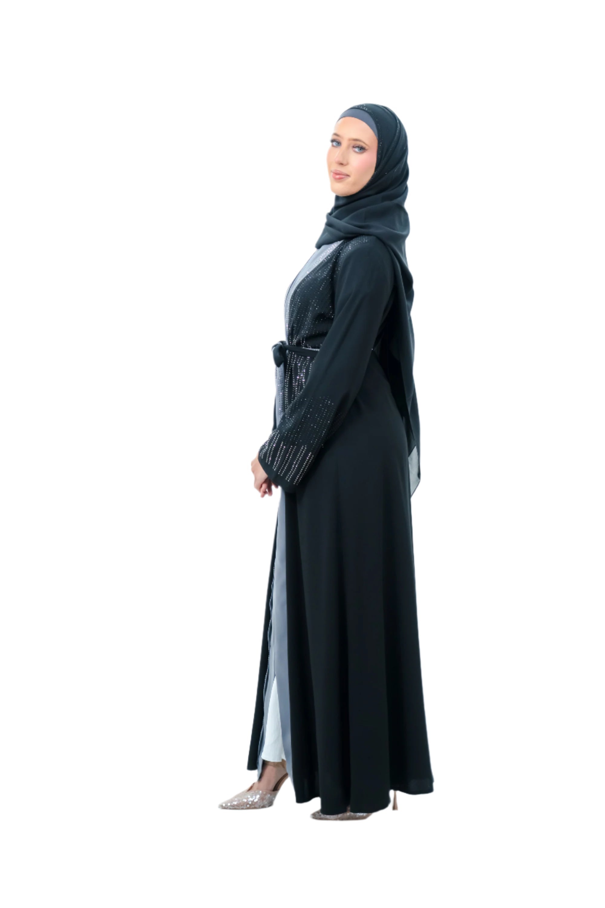 Pink Diamond Detail Abaya