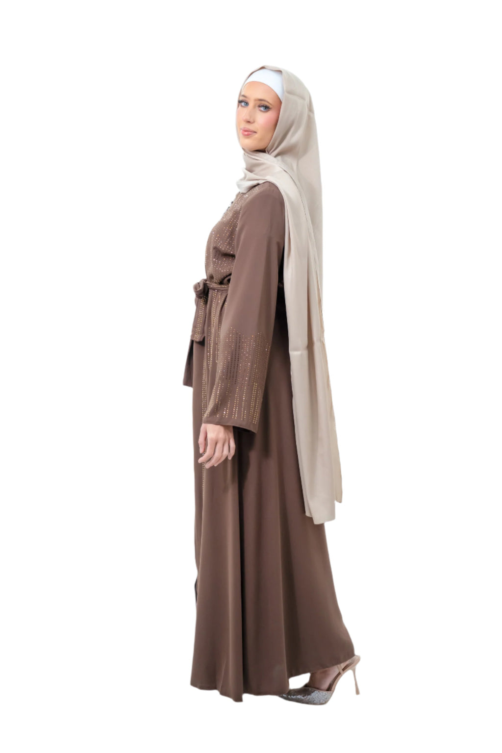Pink Diamond Detail Abaya