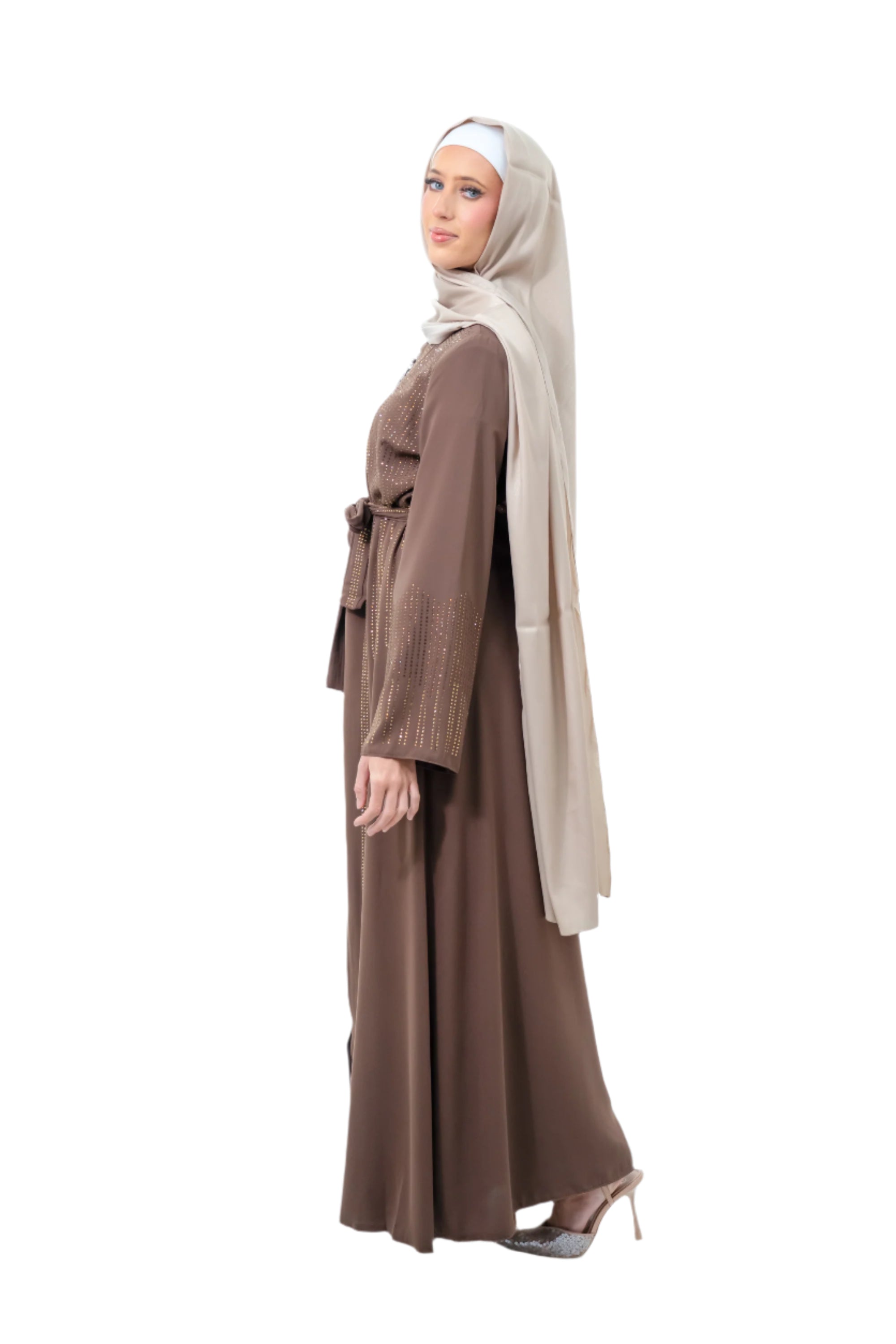 Pink Diamond Detail Abaya