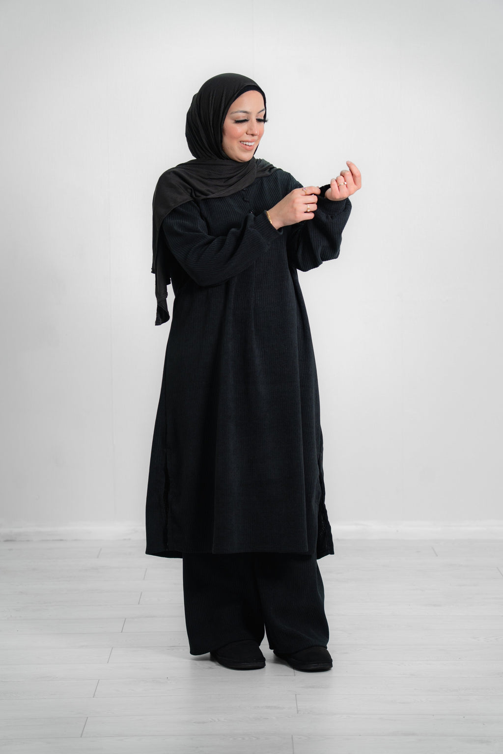 Women’s Long Ribbed Cotton Co-Ord