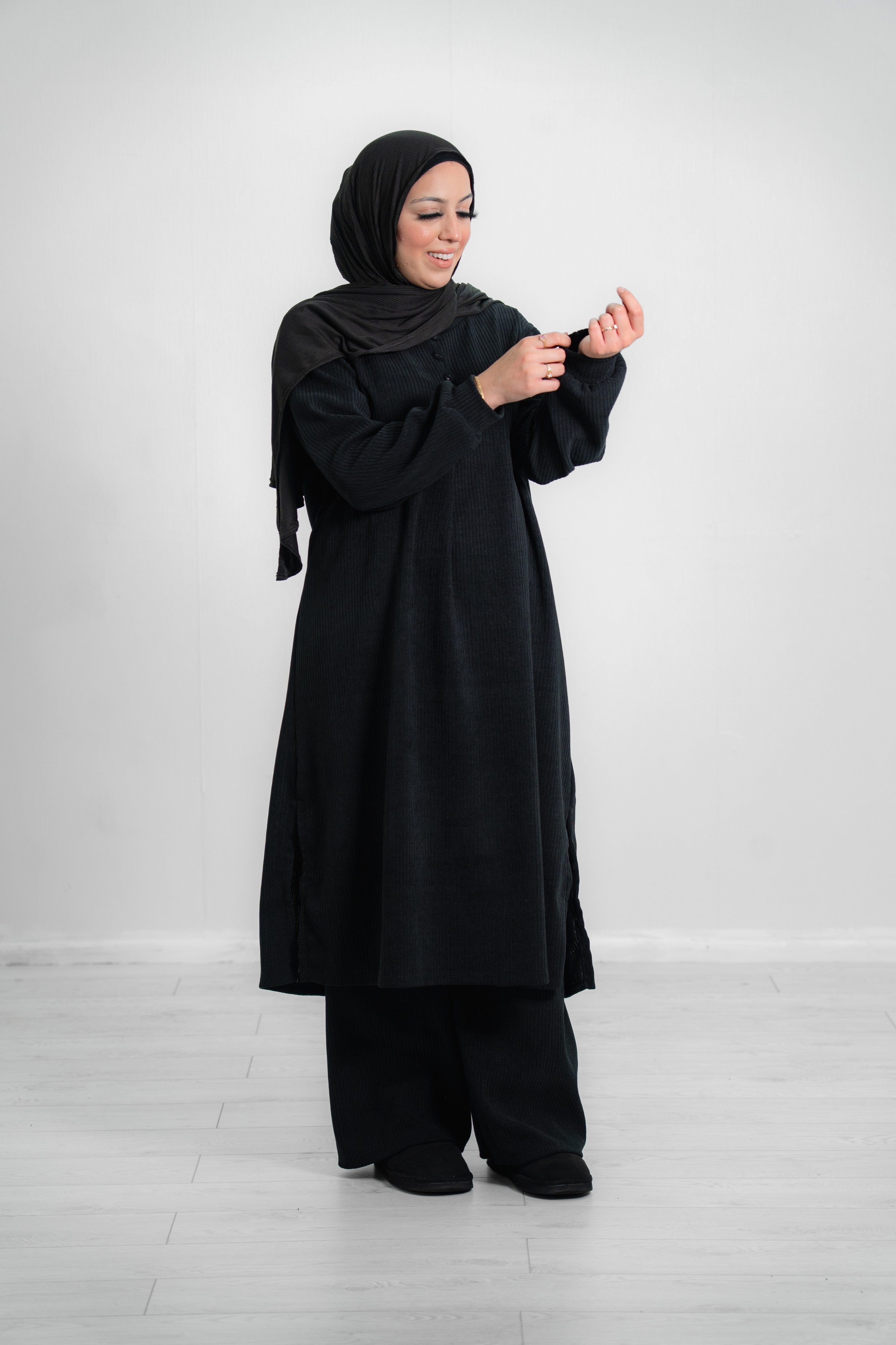 Women’s Long Ribbed Cotton Co-Ord