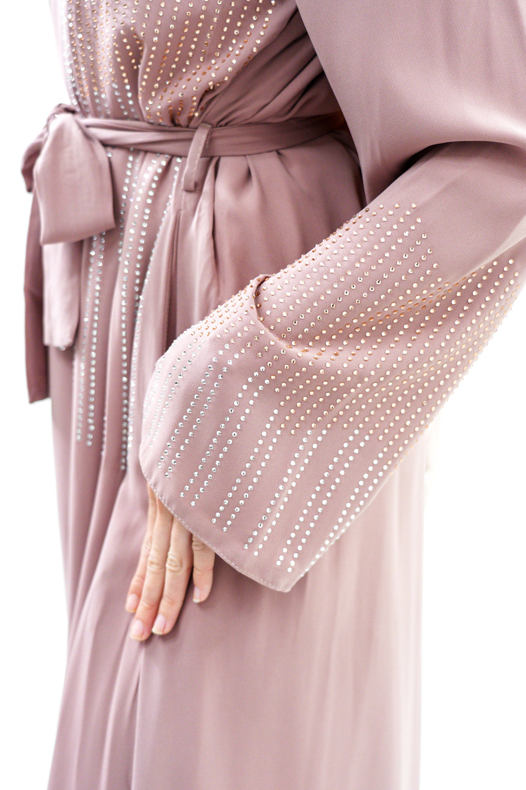 Pink Diamond Detail Abaya