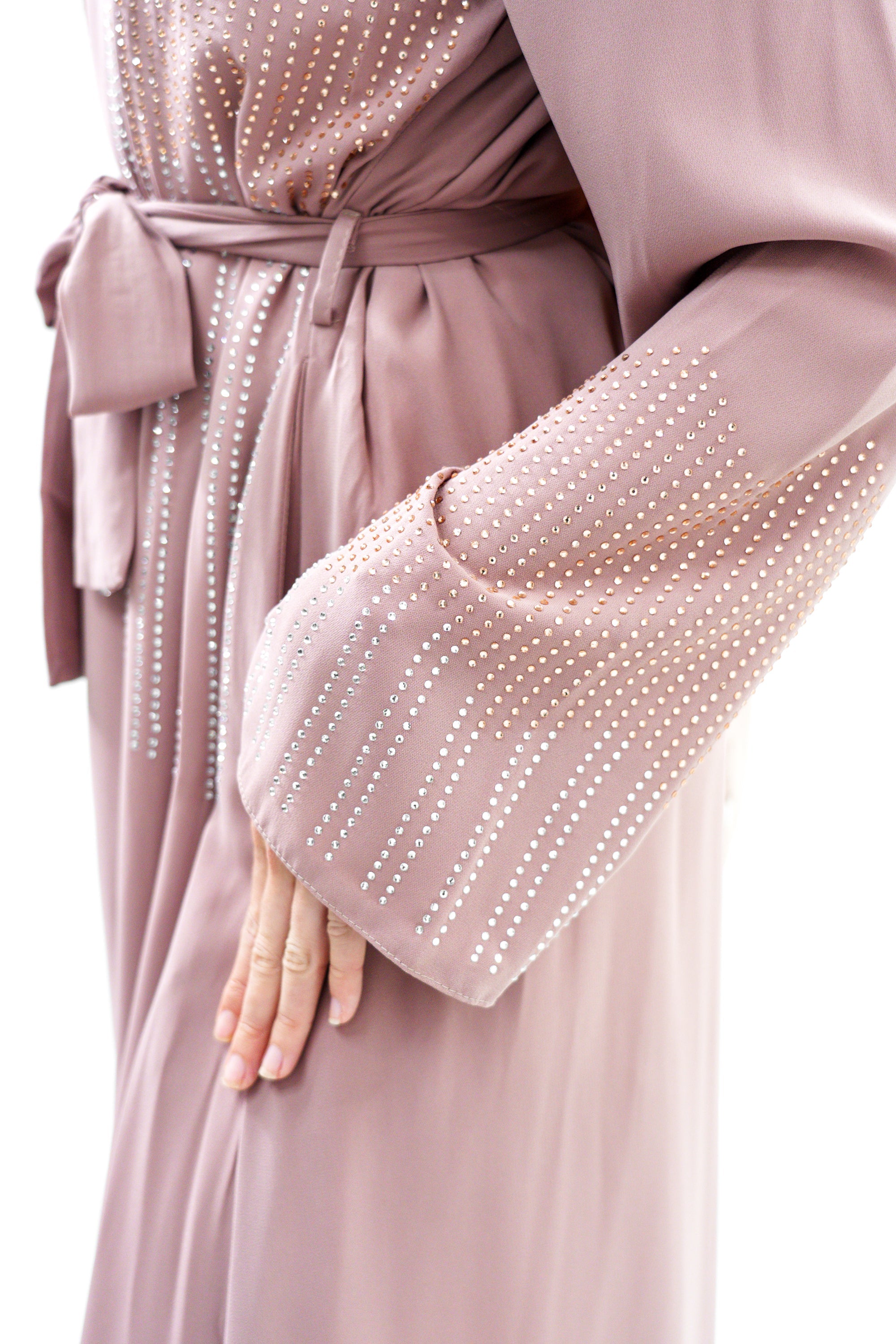 Pink Diamond Detail Abaya