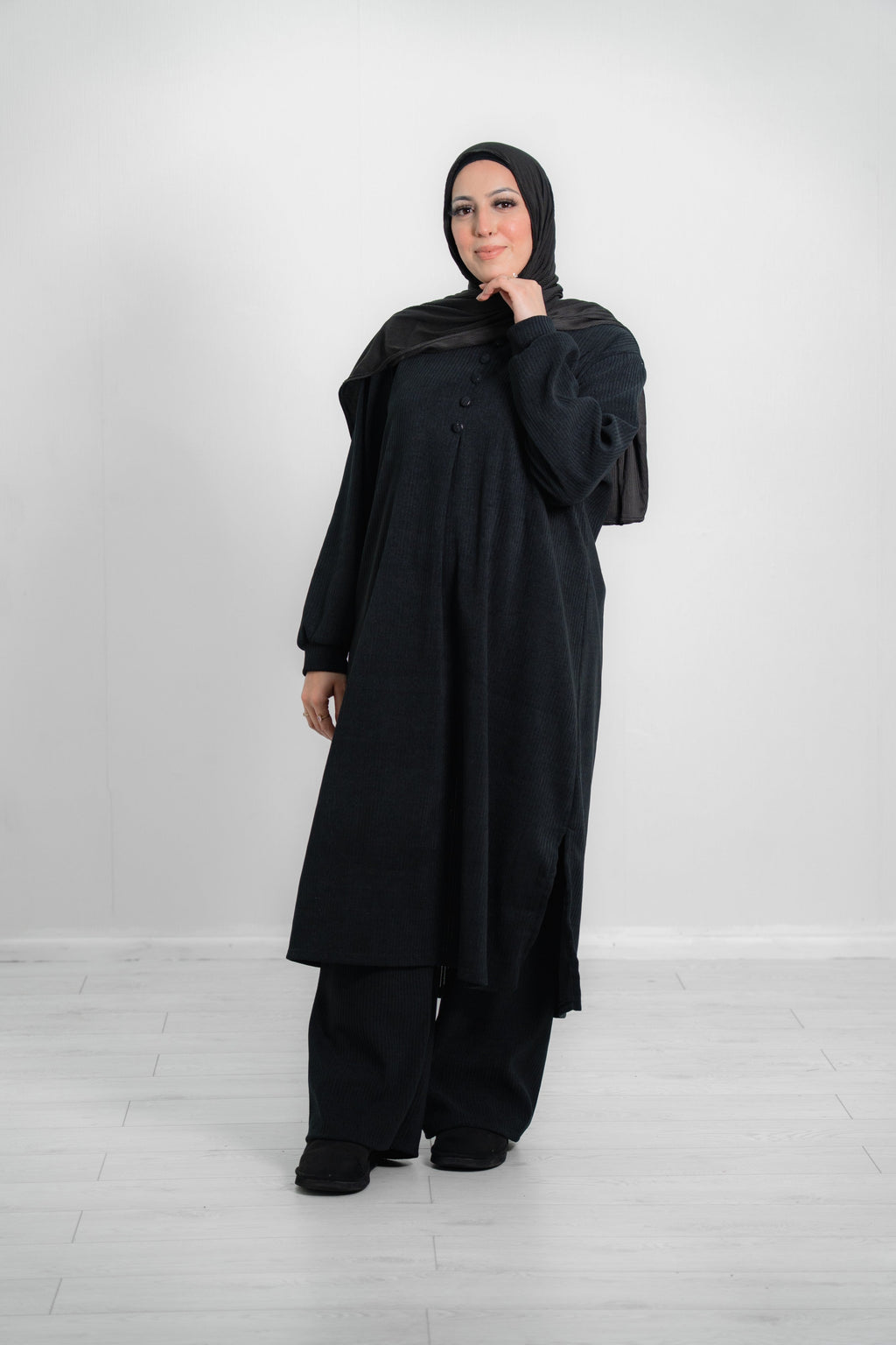 Women’s Long Ribbed Cotton Co-Ord