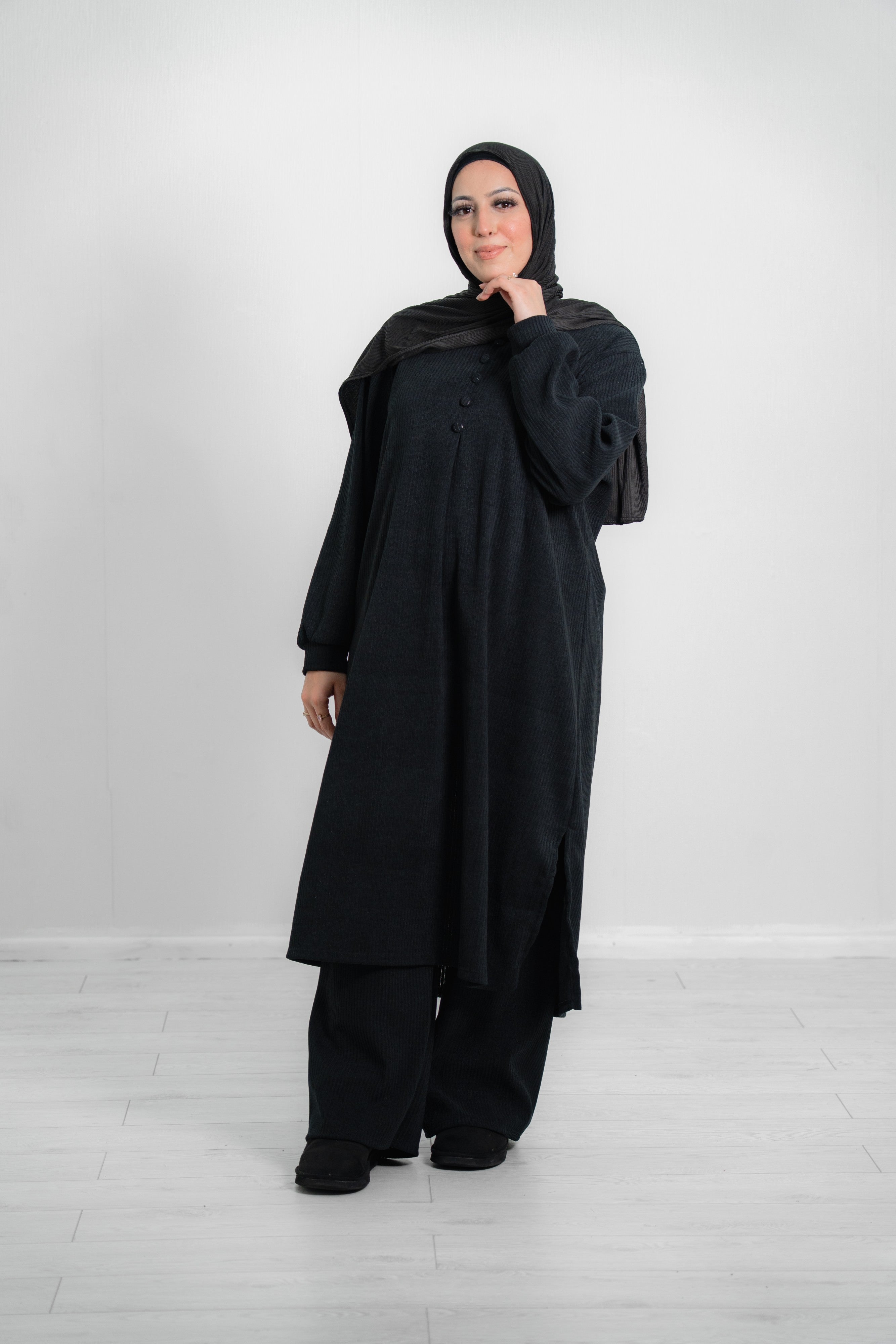 Women’s Long Ribbed Cotton Co-Ord