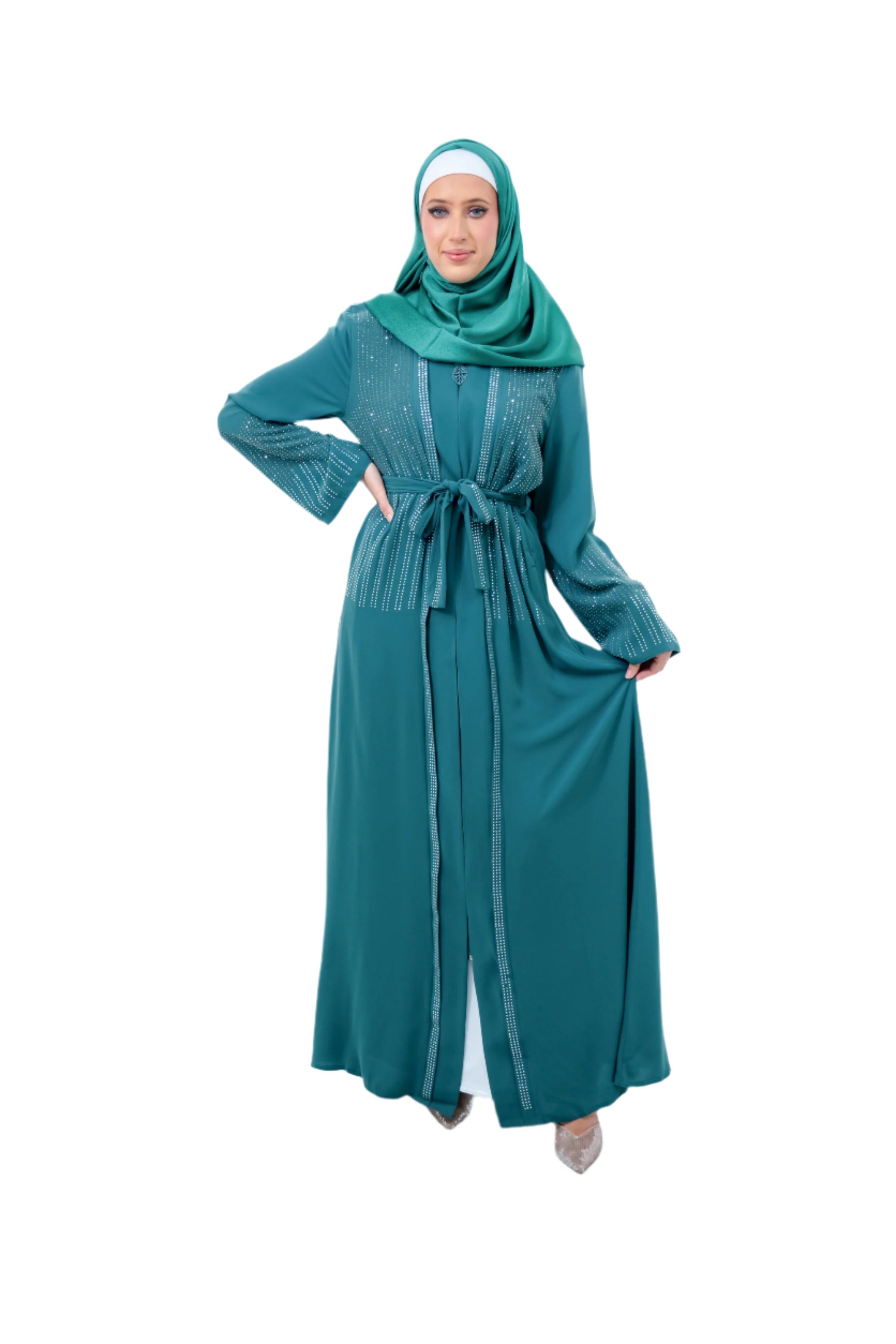 Pink Diamond Detail Abaya