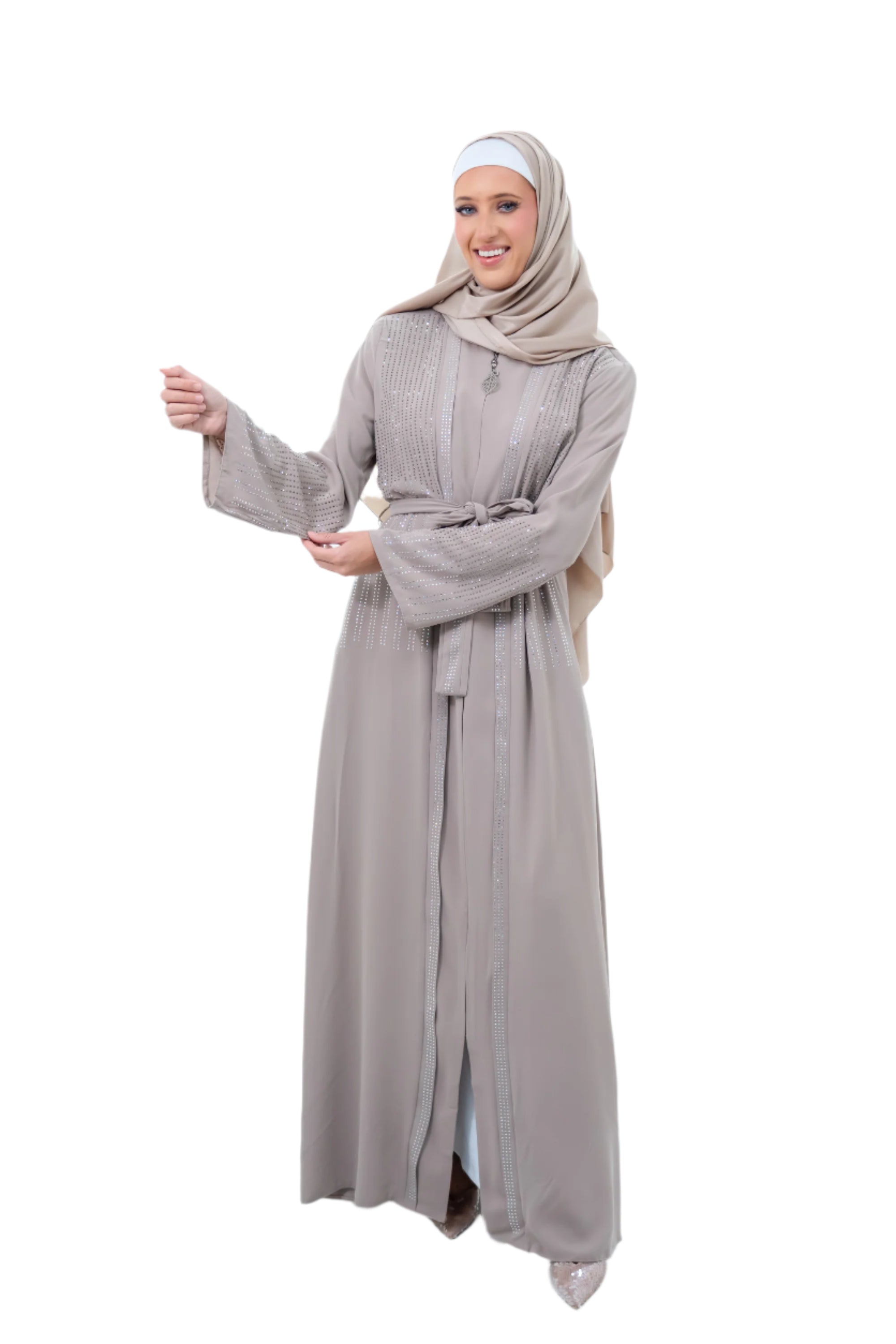 Pink Diamond Detail Abaya