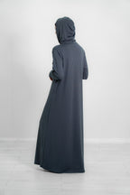 Women’s Long Hooded Ribbed Abaya