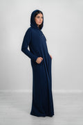Women’s Long Hooded Ribbed Abaya