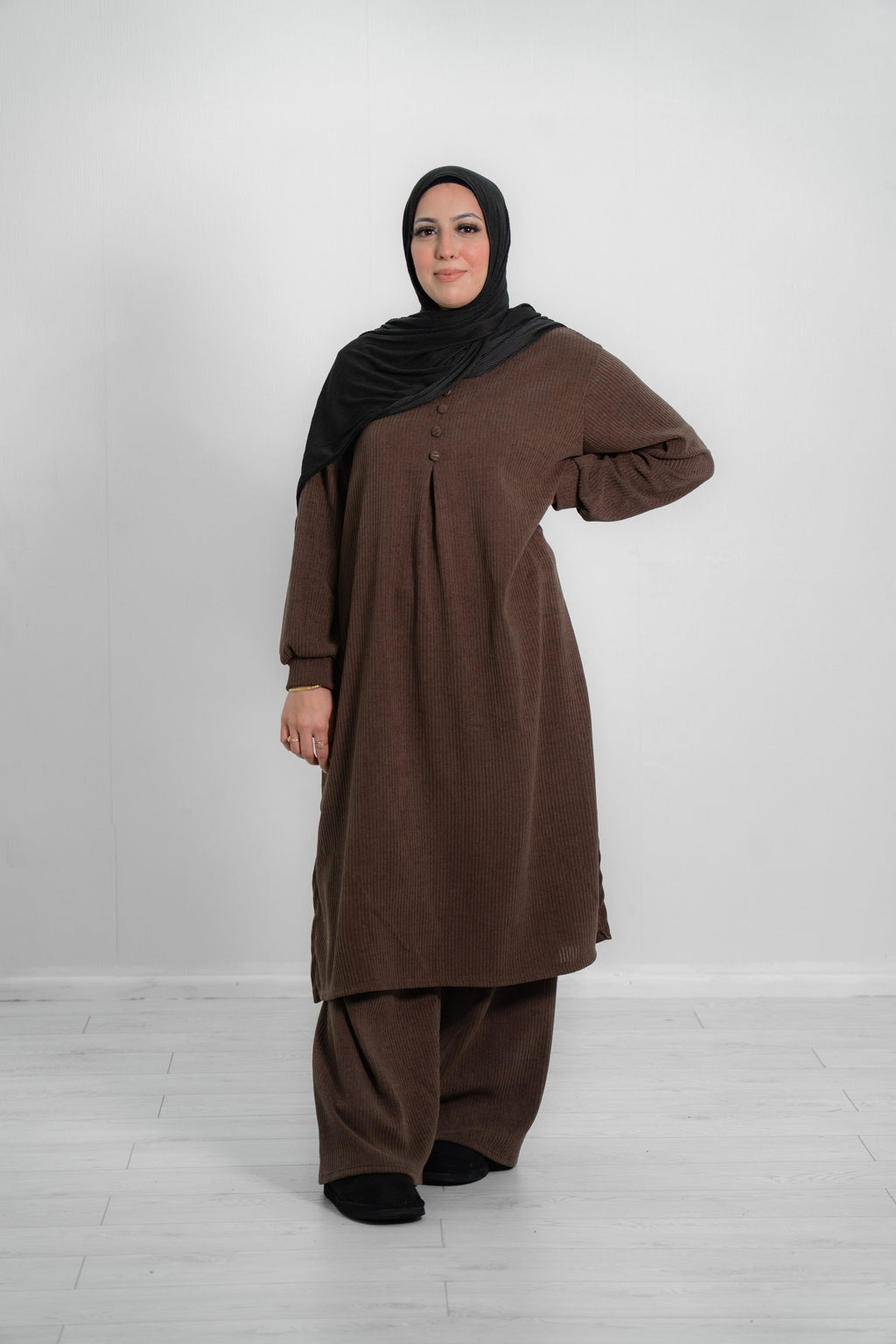 Women’s Long Ribbed Cotton Co-Ord