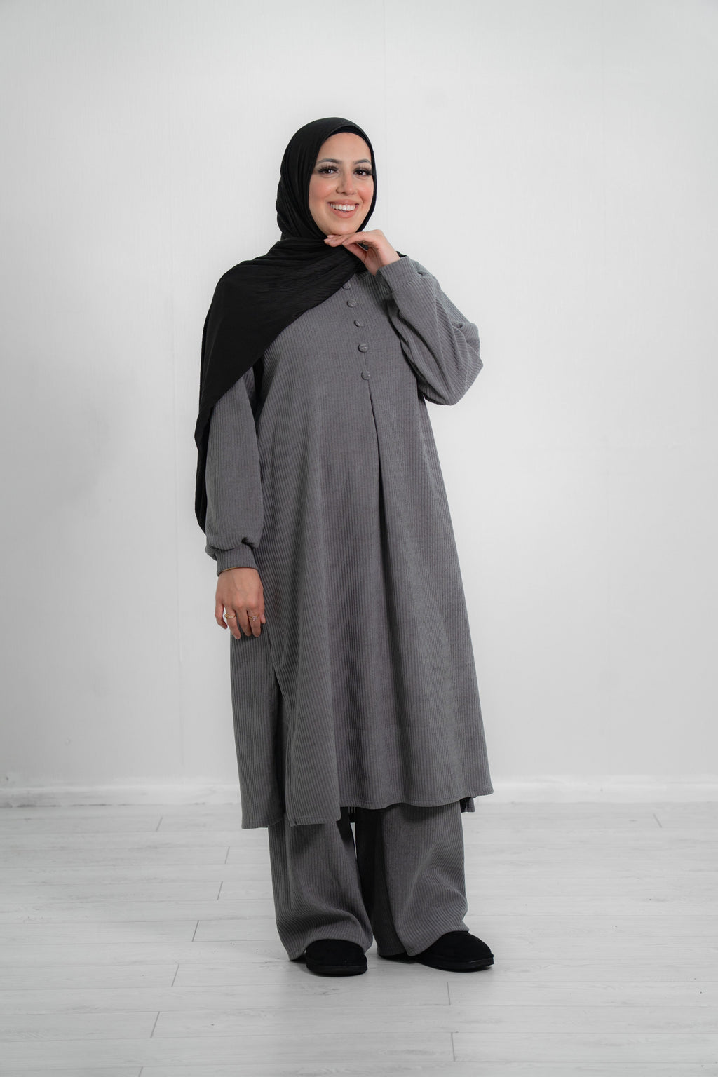 Women’s Long Ribbed Cotton Co-Ord