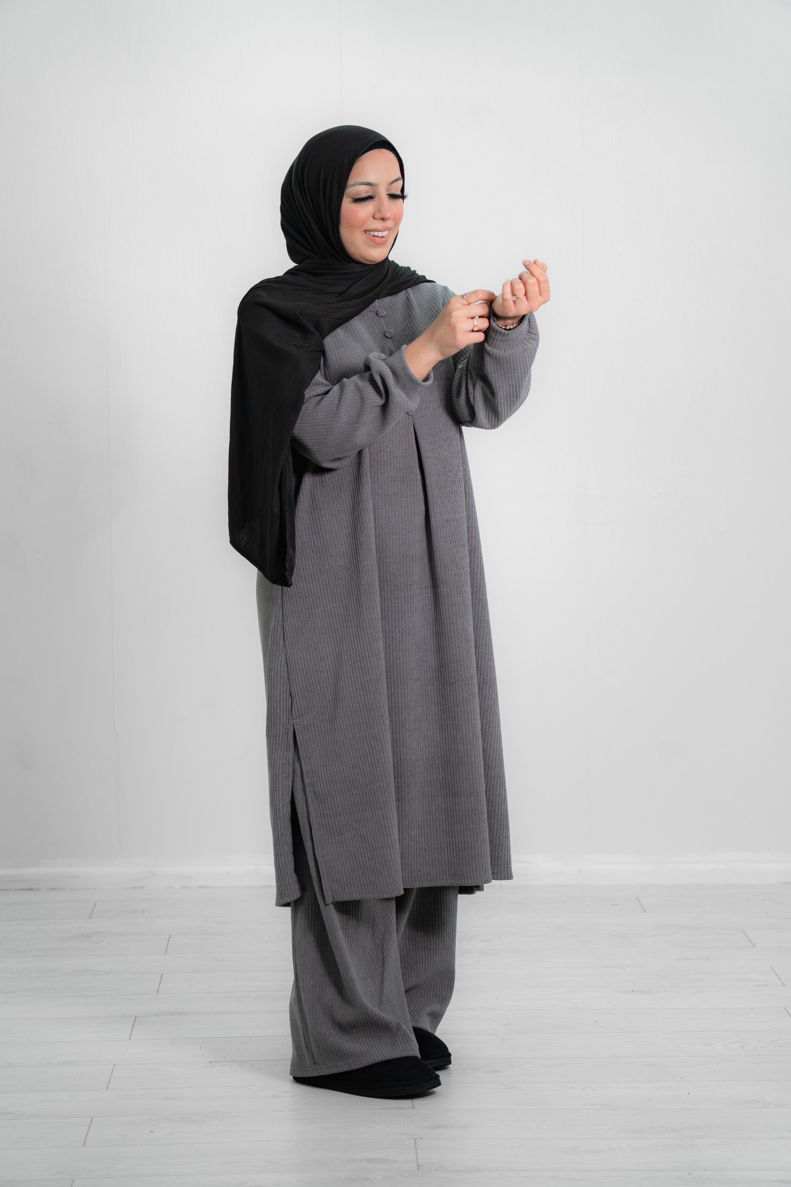 Women’s Long Ribbed Cotton Co-Ord