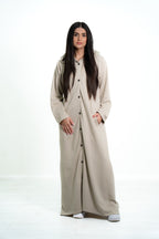 Women’s Button Closure Hooded Abaya