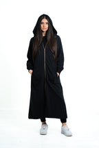 Women’s Zip Front Hooded Abaya