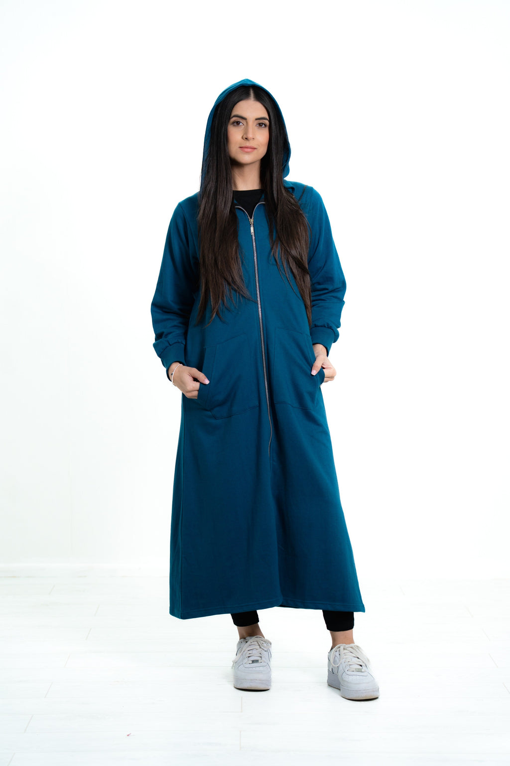 Women’s Zip Front Hooded Abaya