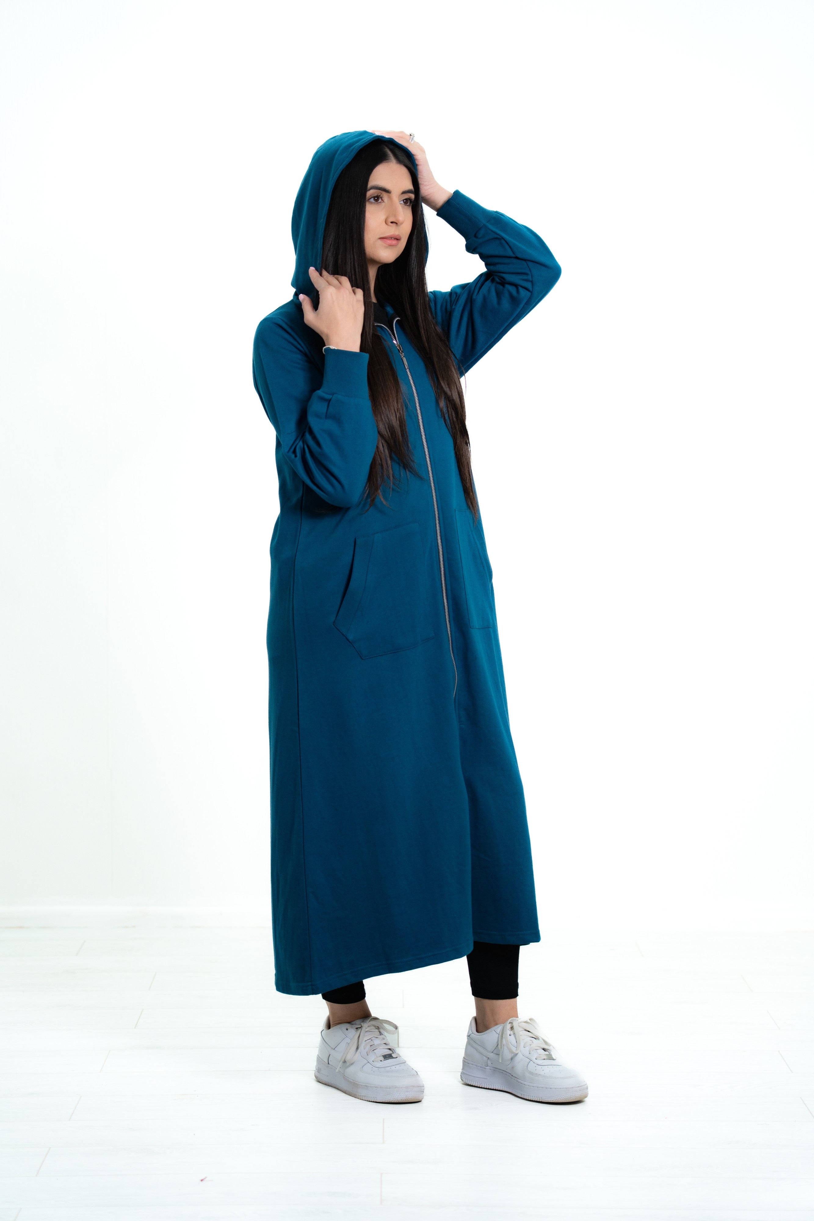 Women’s Zip Front Hooded Abaya