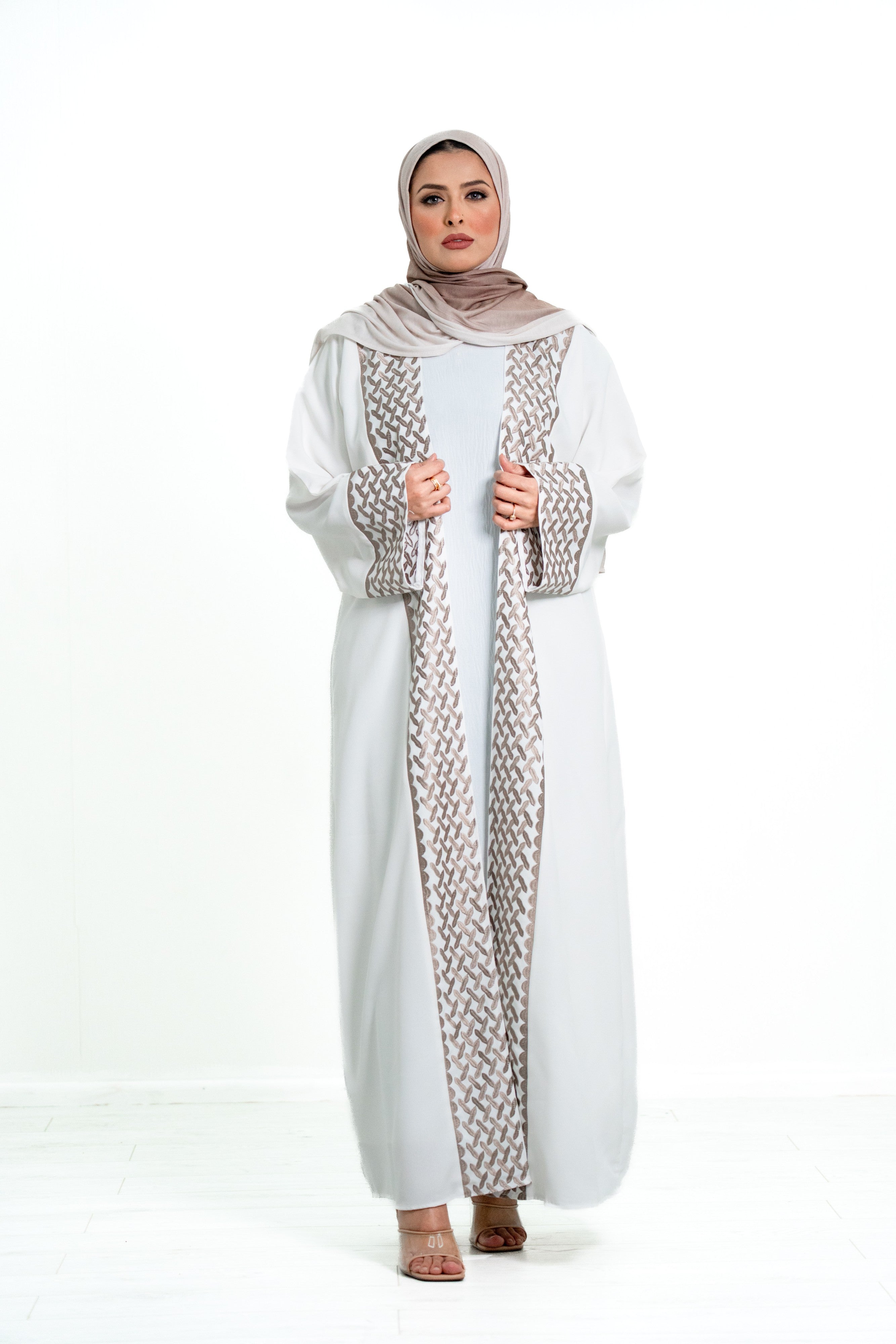 Women’s 2 Piece Abaya with embroidery border