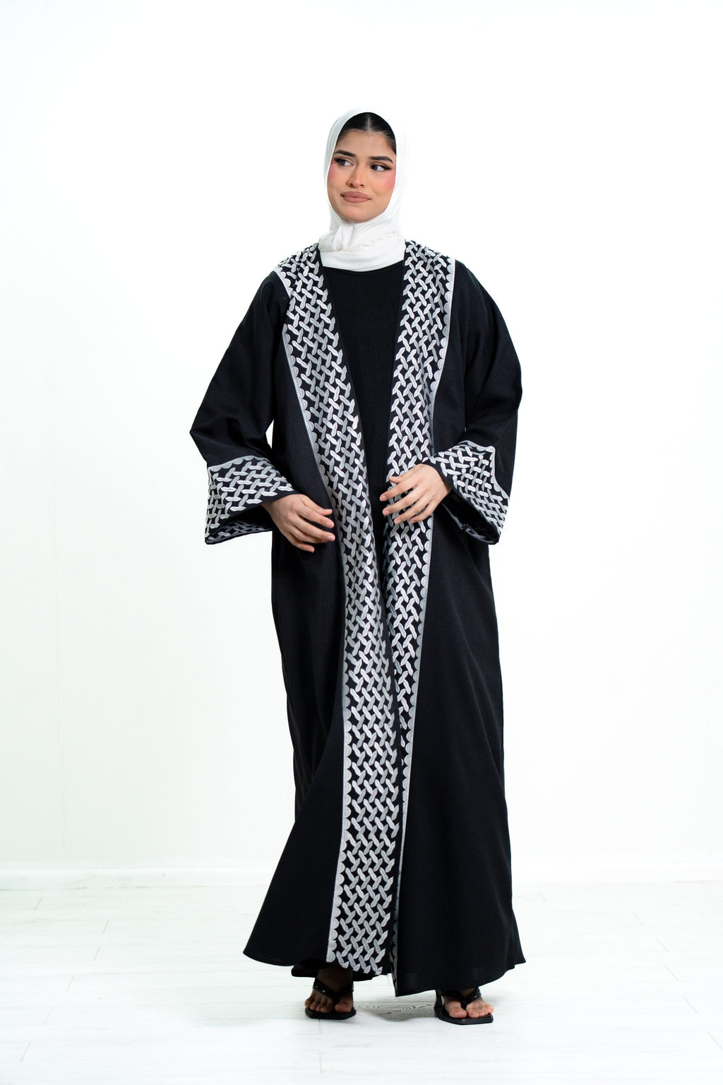Women’s 2 Piece Abaya with embroidery border