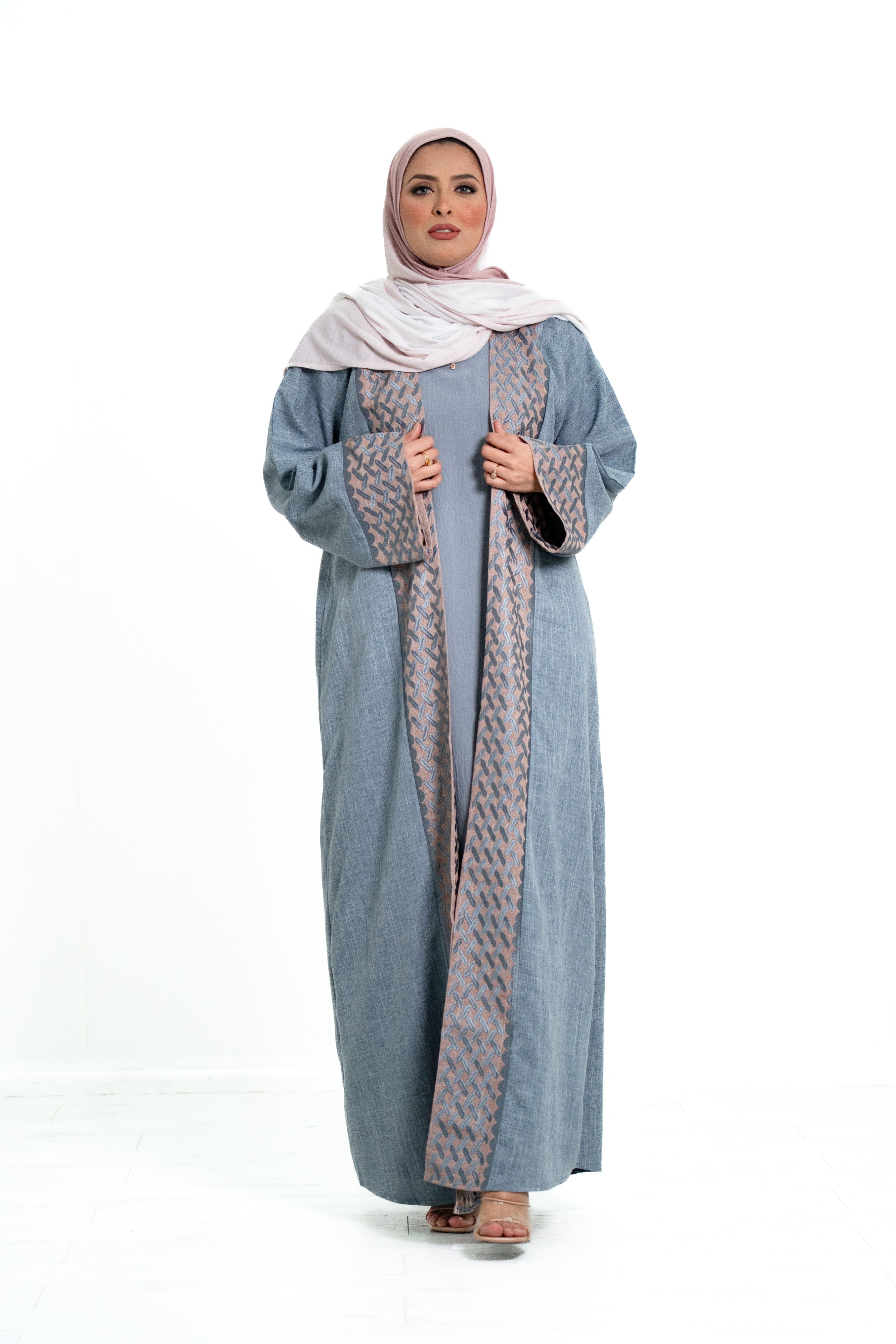 Women’s 2 Piece Abaya with embroidery border