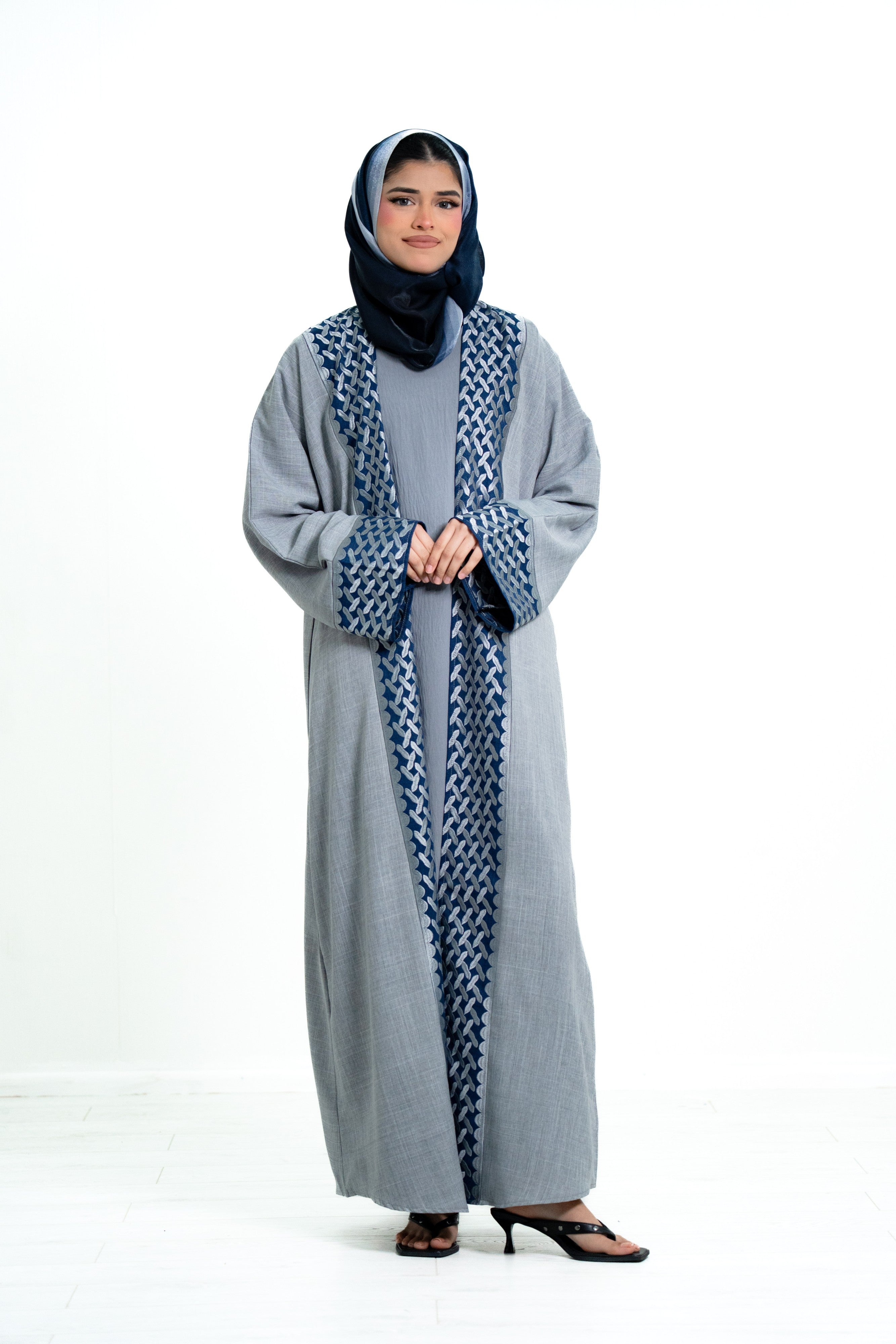Women’s 2 Piece Abaya with embroidery border
