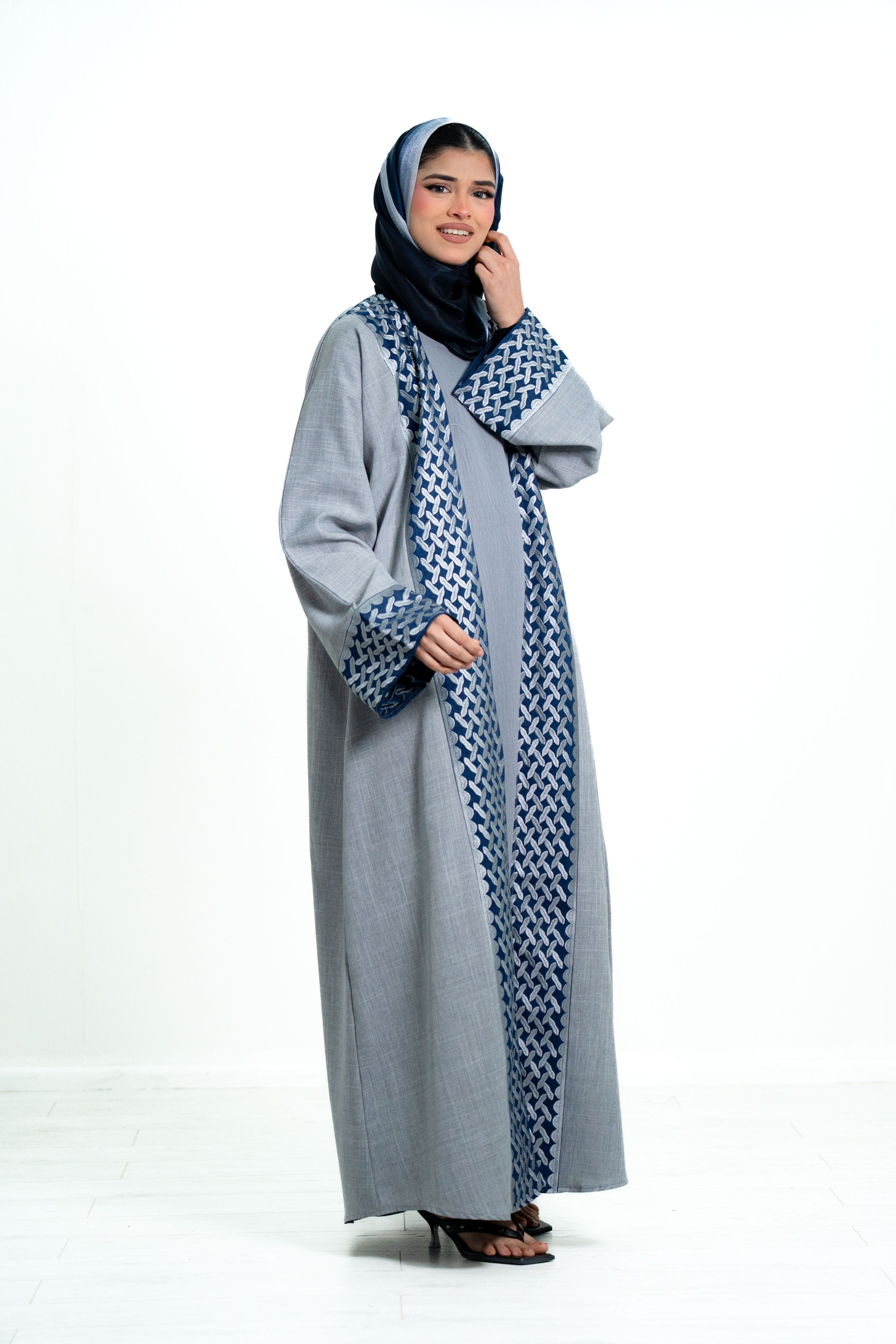 Women’s 2 Piece Abaya with embroidery border