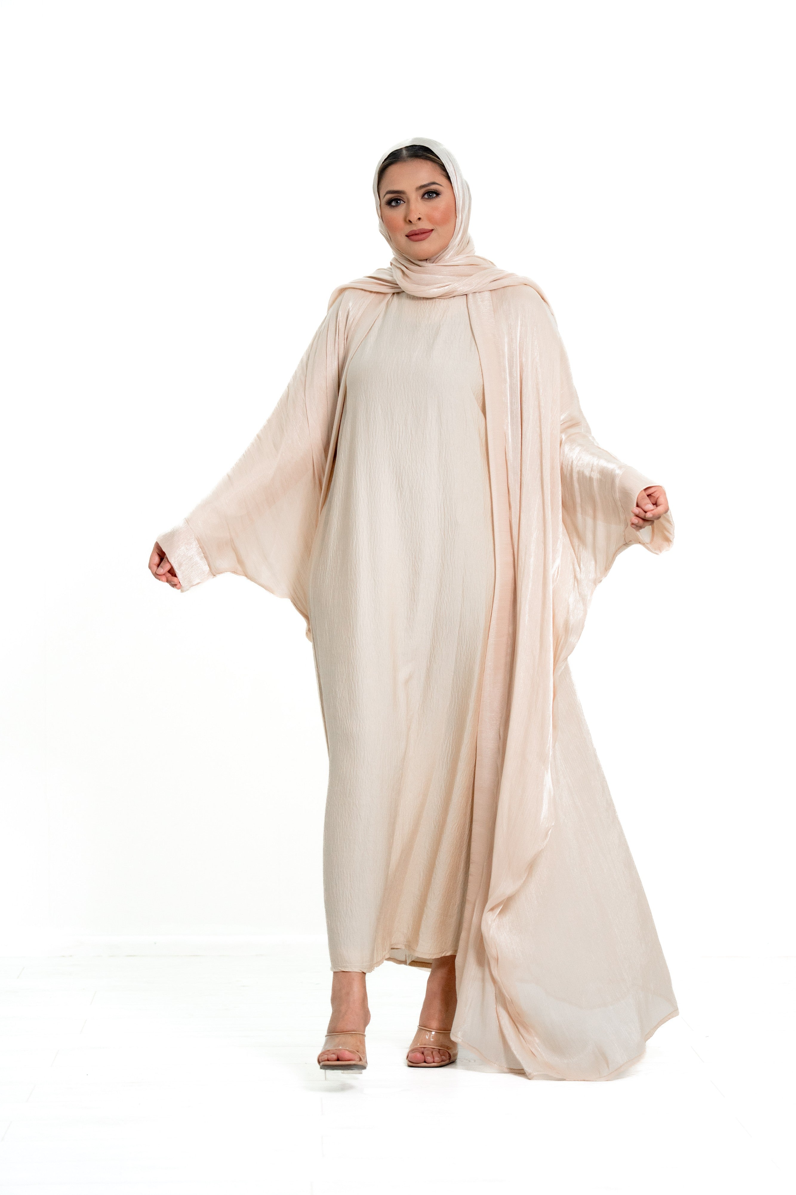 Women’s 2 Piece Chiffon Flowy Abaya