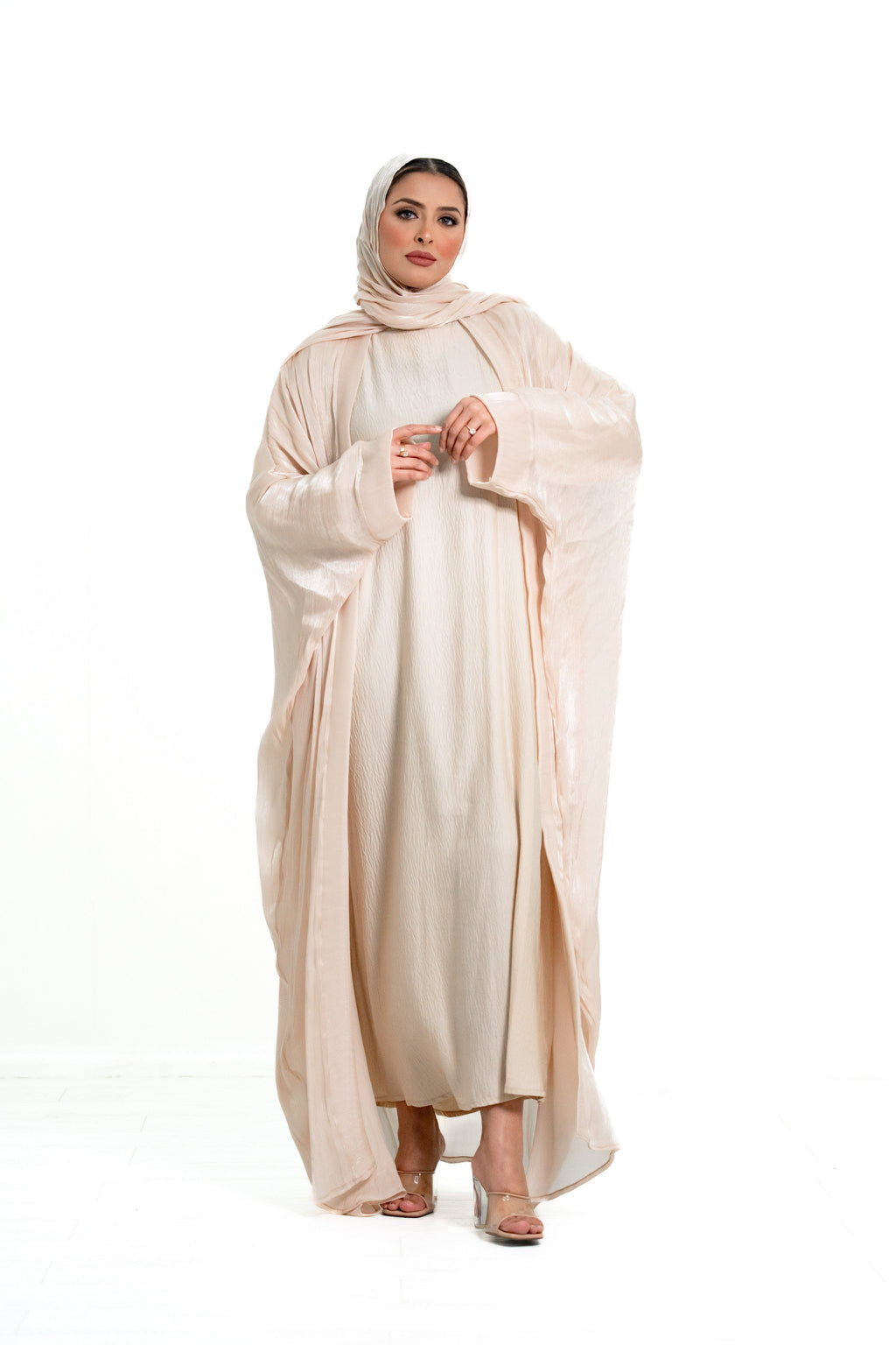 Women’s 2 Piece Chiffon Flowy Abaya