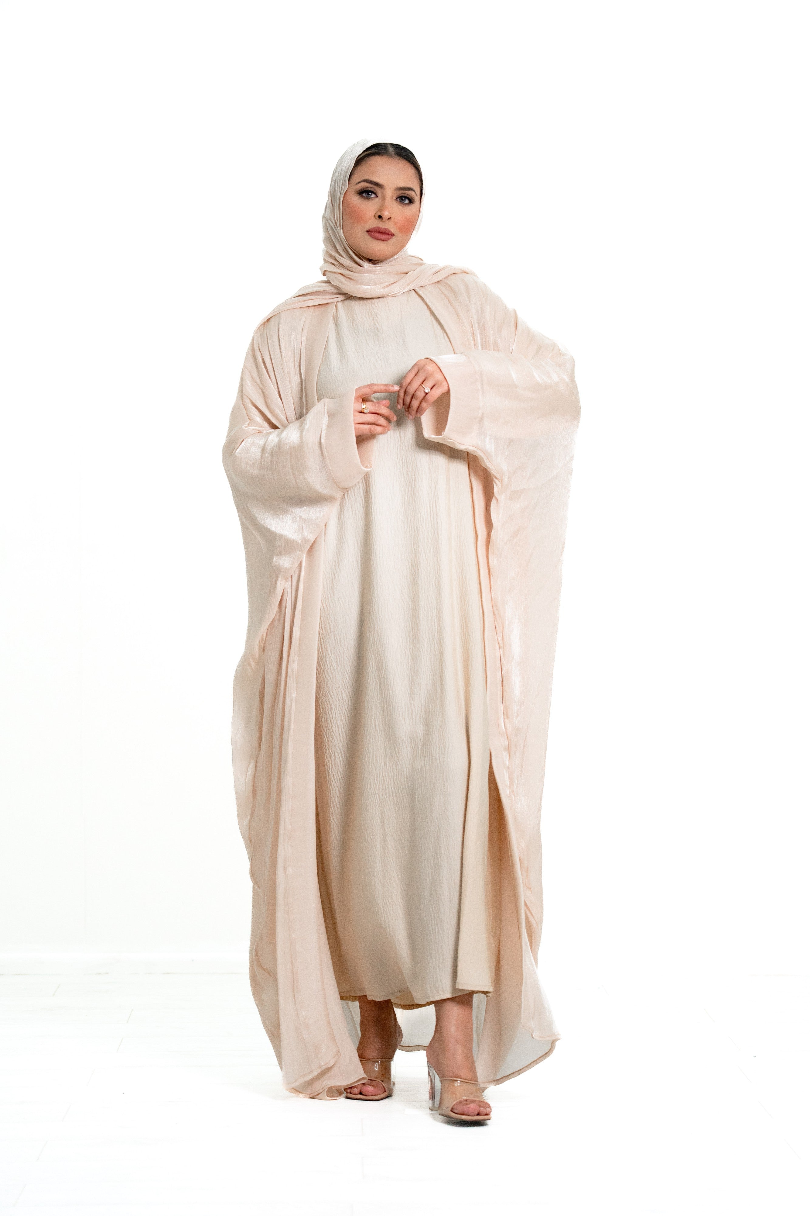 Women’s 2 Piece Chiffon Flowy Abaya