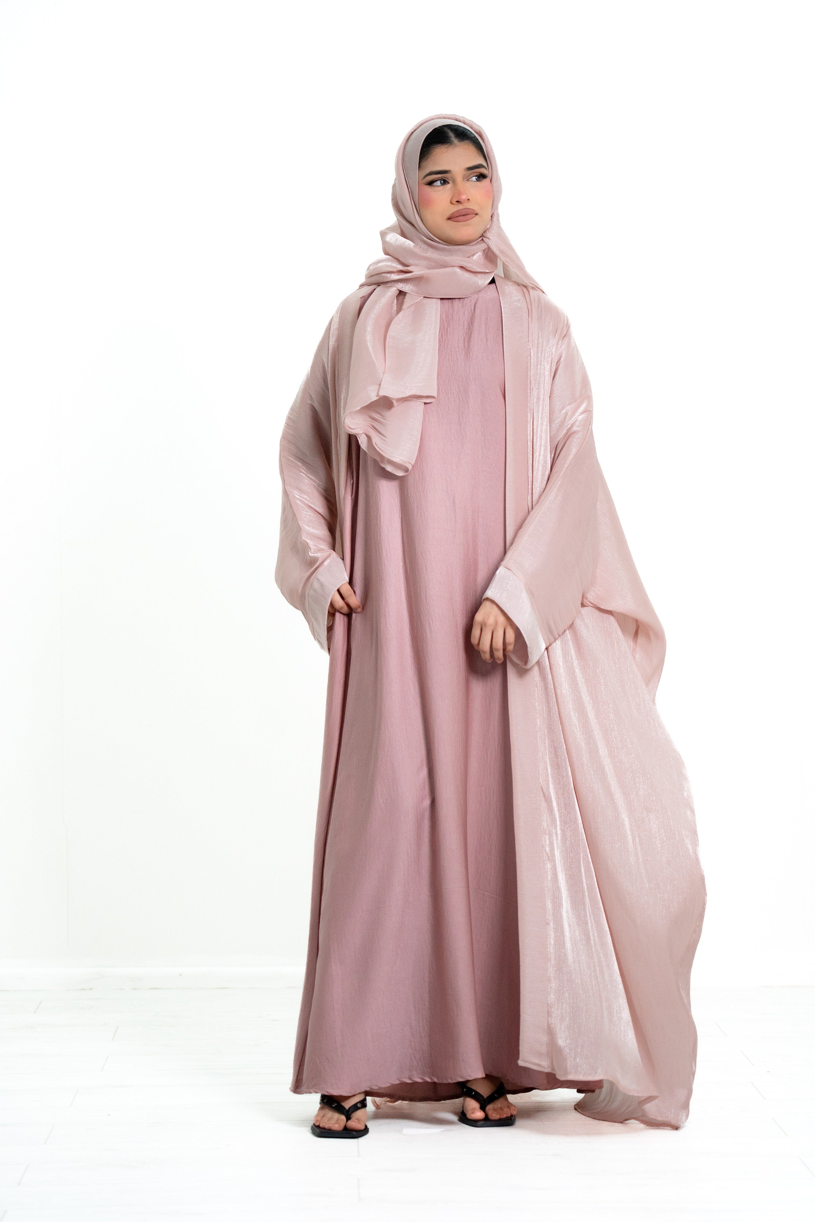 Women’s 2 Piece Chiffon Flowy Abaya