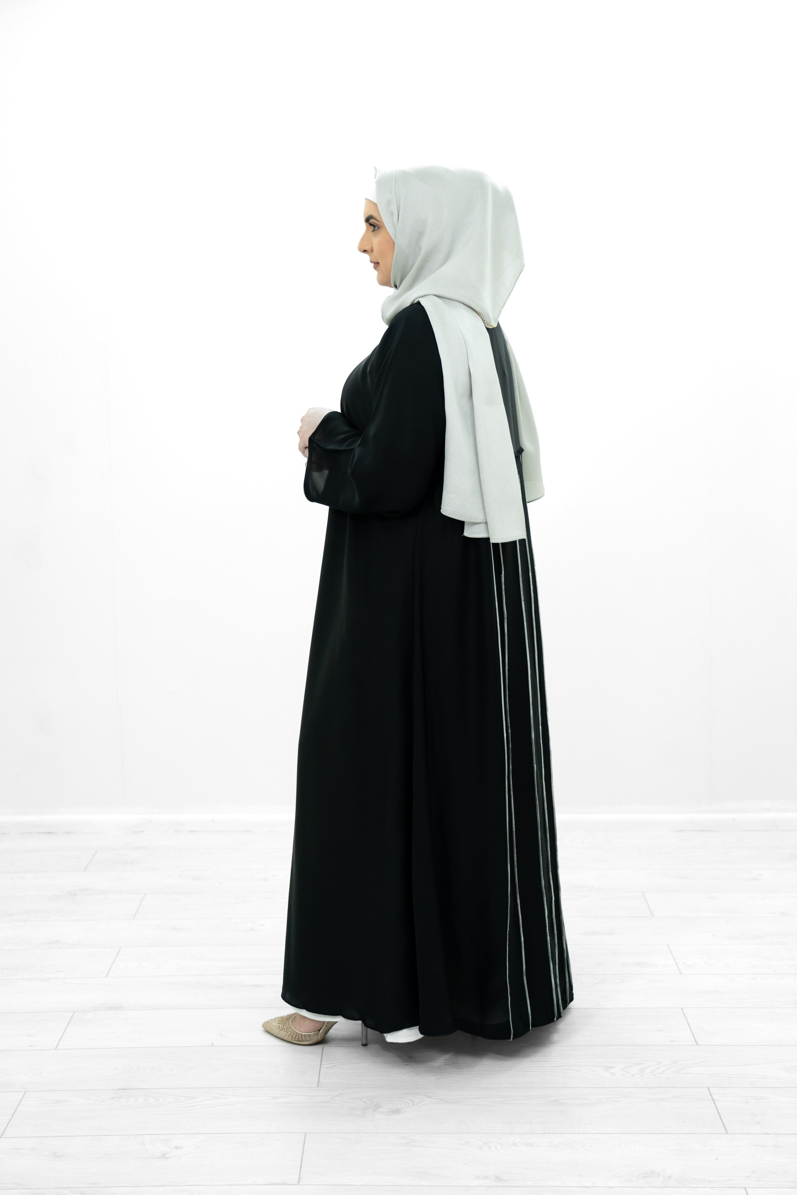Maroon Silk 2 Piece Abaya
