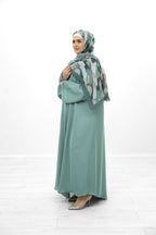 Maroon Silk 2 Piece Abaya
