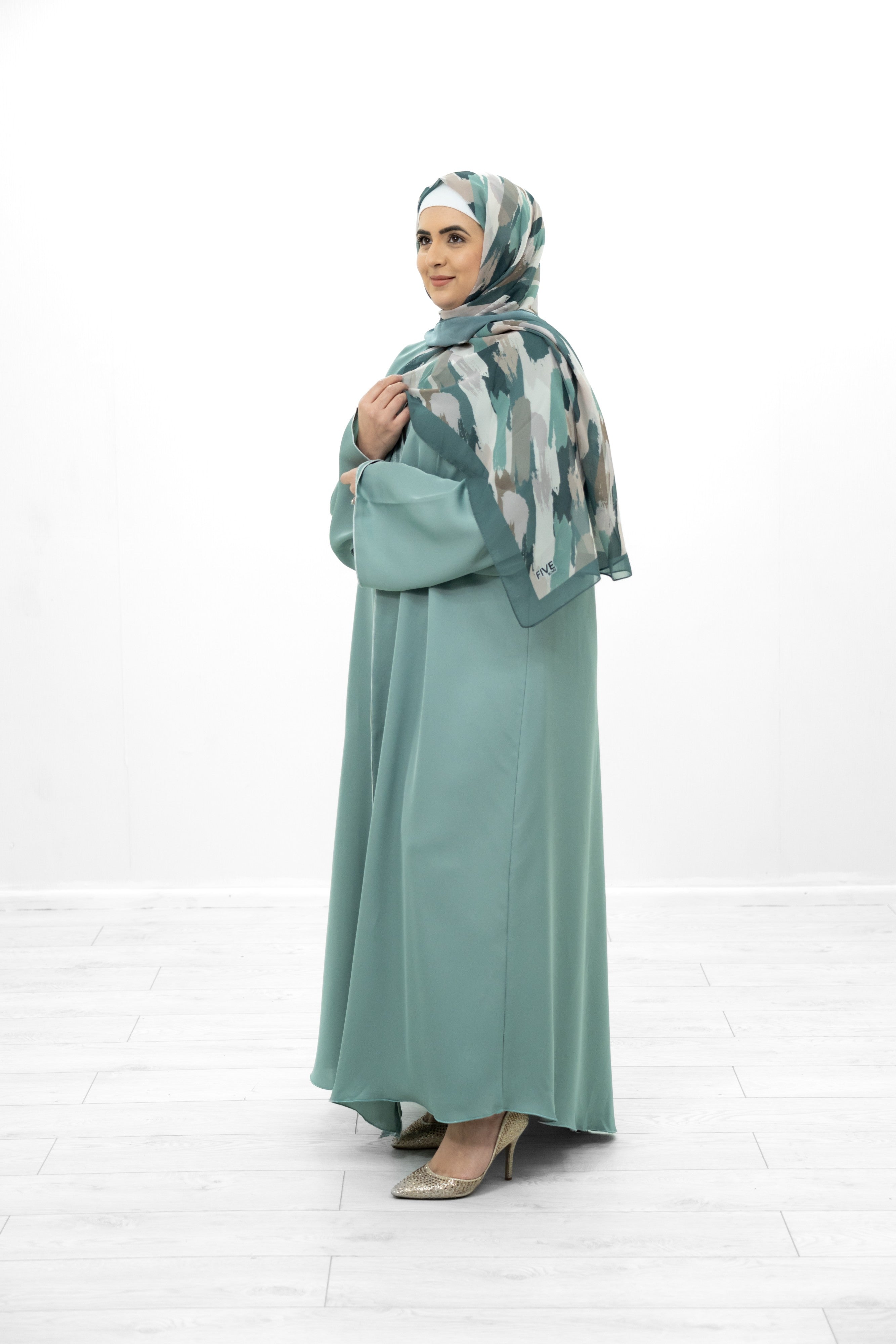 Maroon Silk 2 Piece Abaya