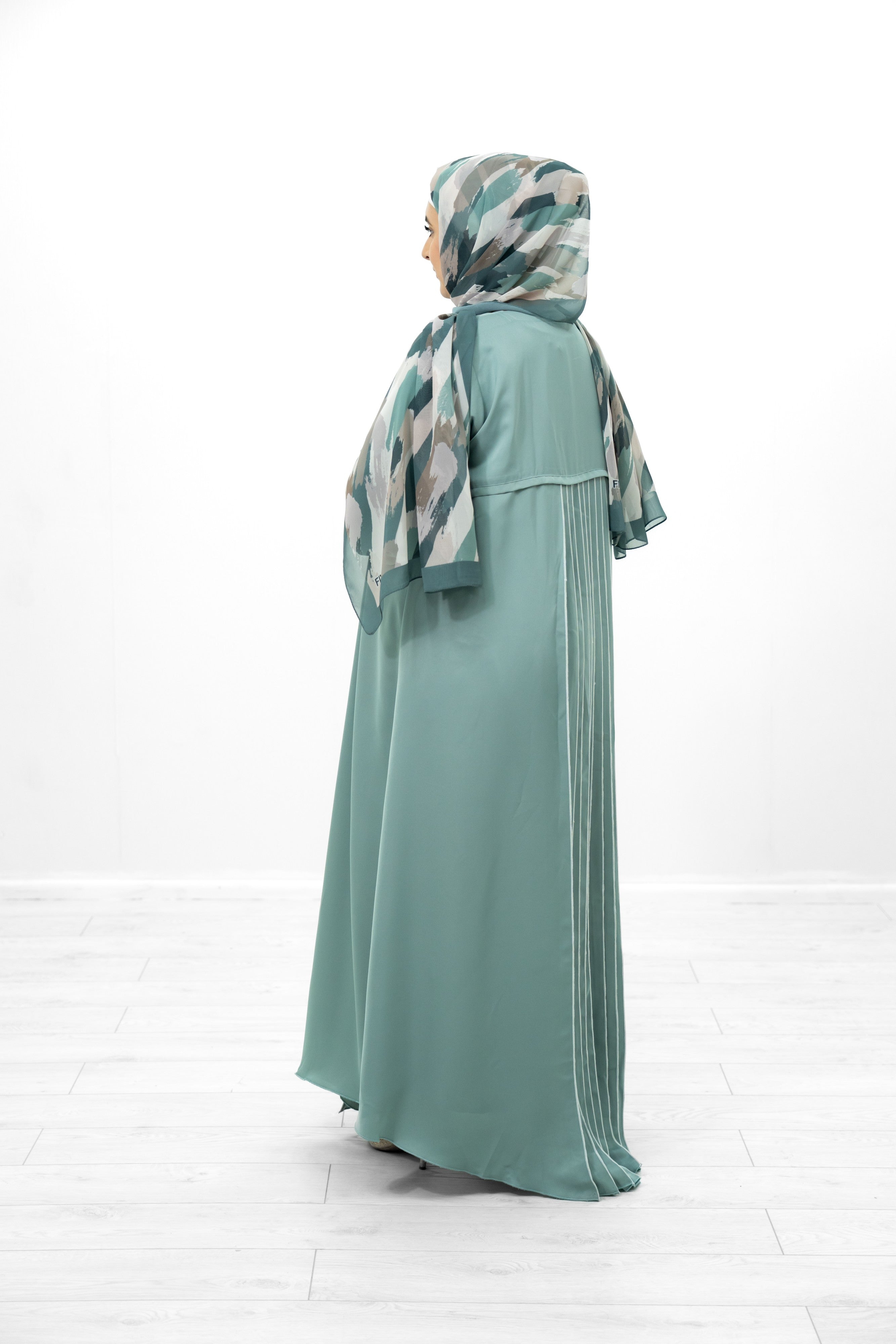Maroon Silk 2 Piece Abaya