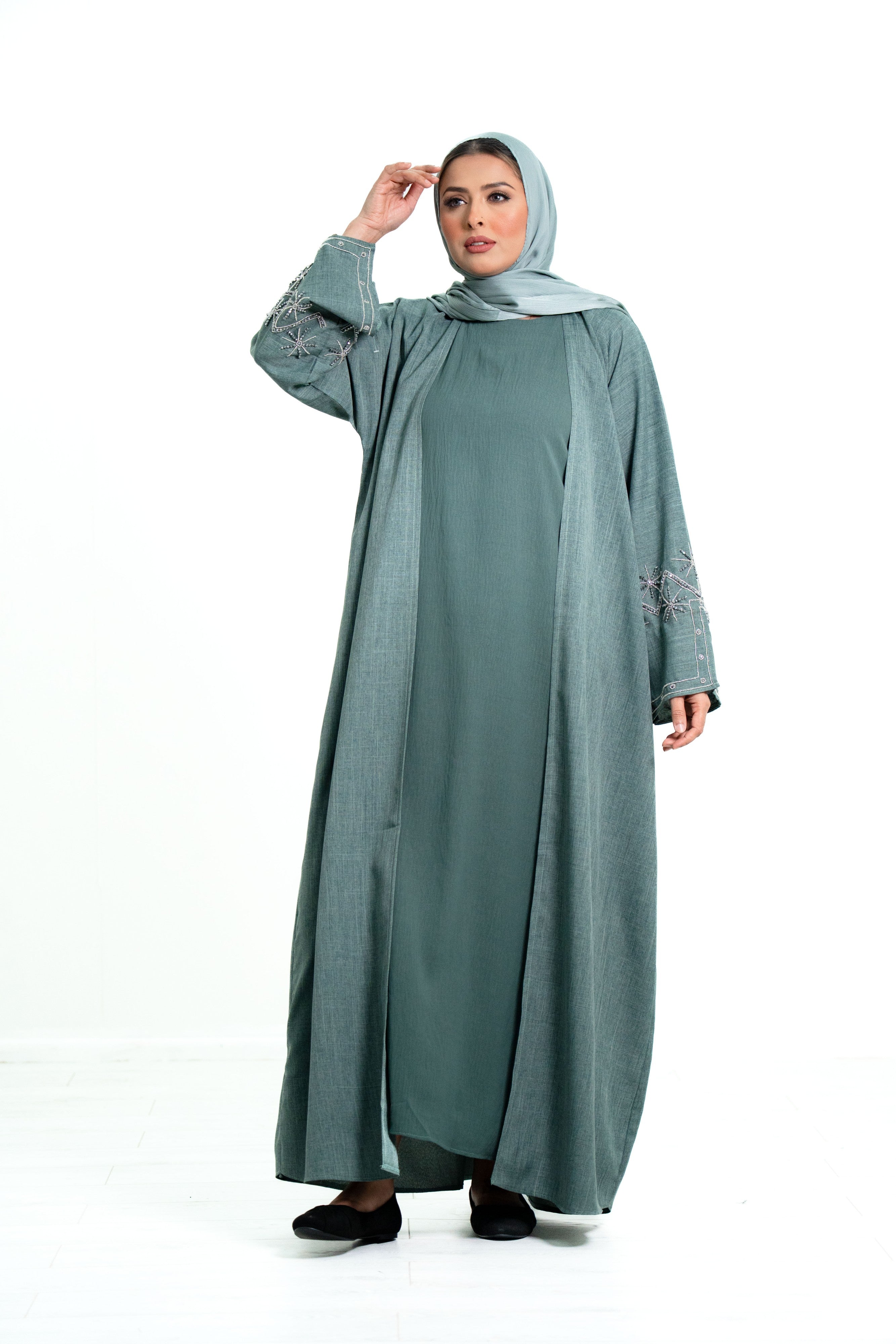 Women’s 2 Piece Open Abaya