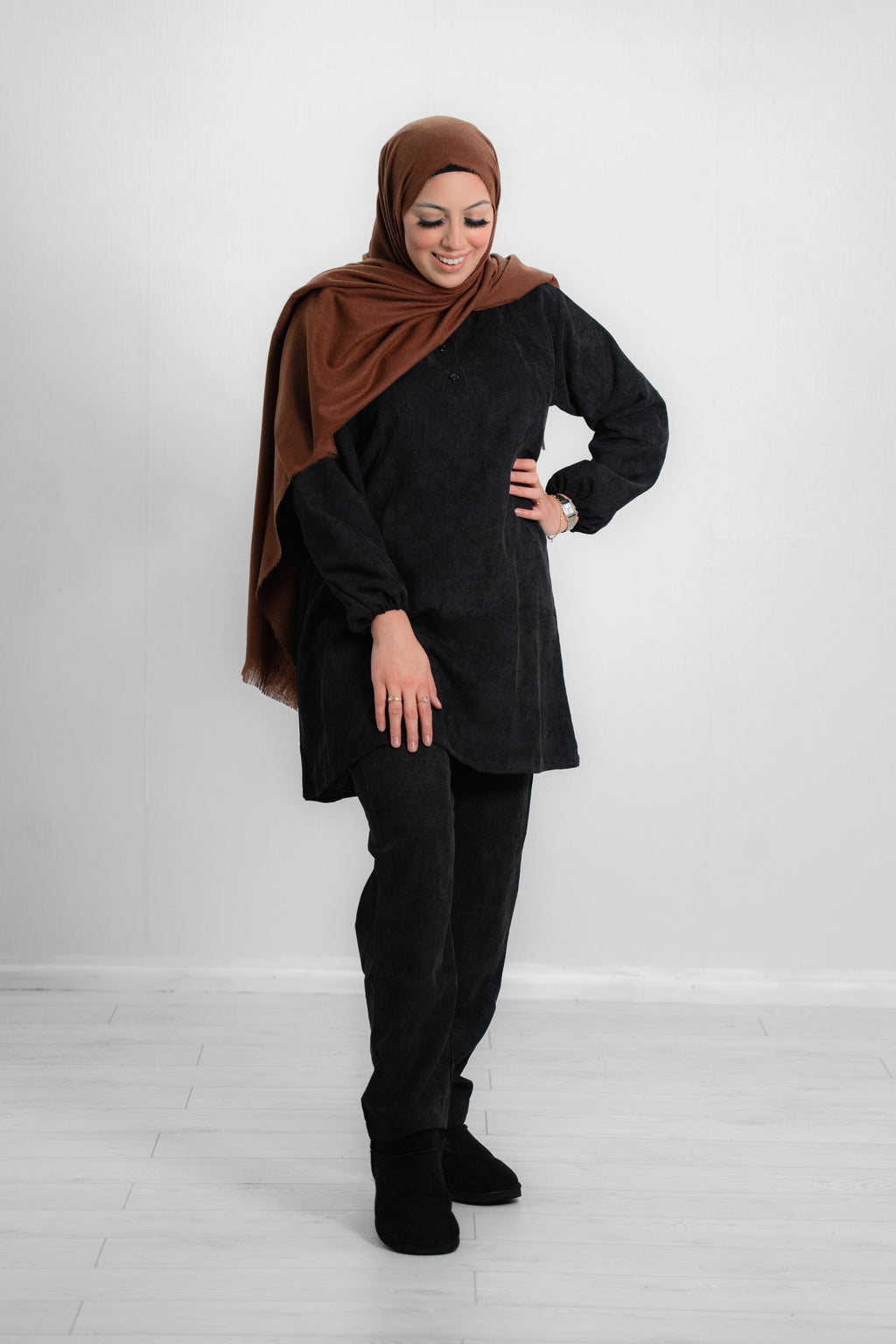 Women’s Co-Ord Set – Button-Down Top & Matching Wide-Leg Trousers