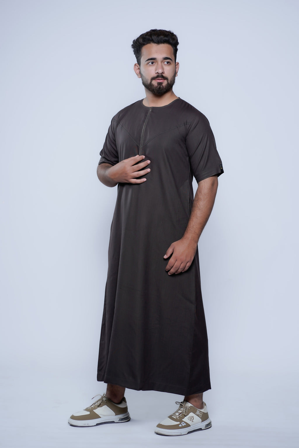Short Sleeve Omani Jump Stitch Jubba