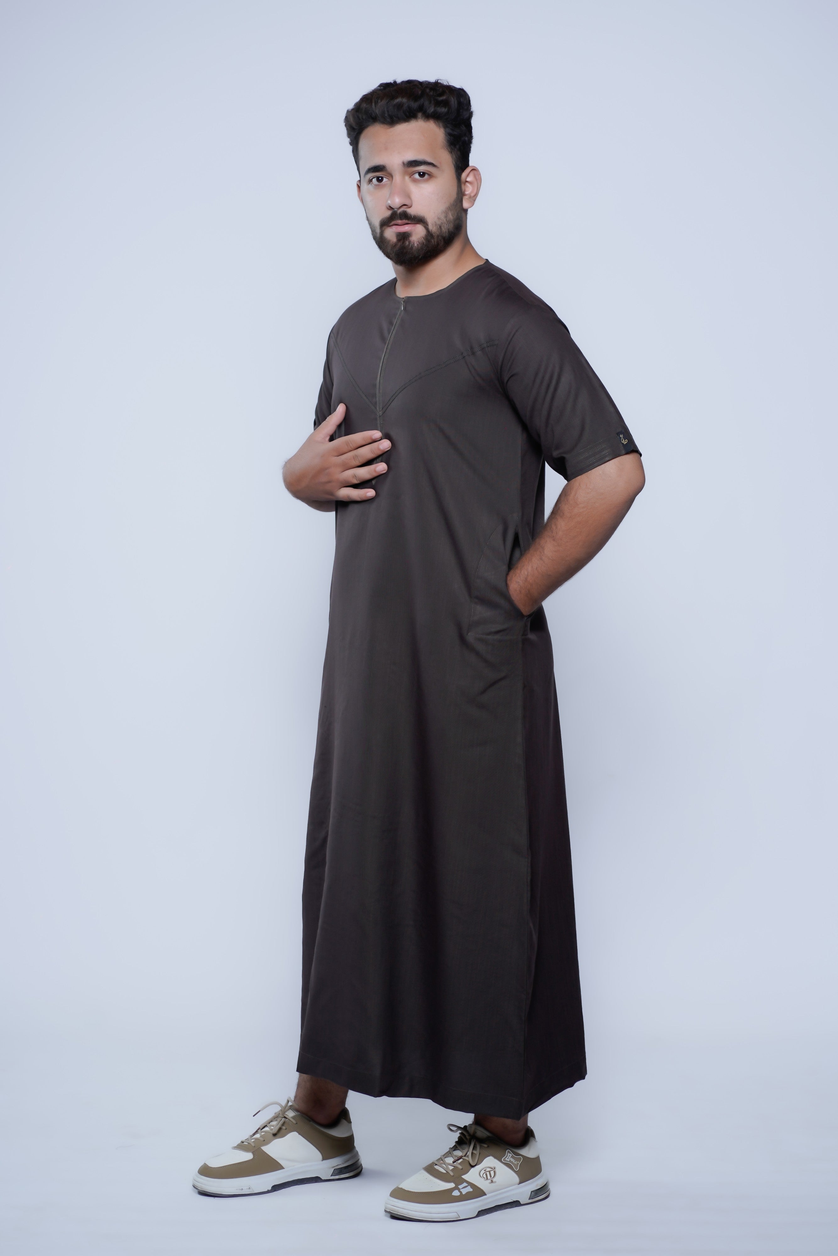 Short Sleeve Omani Jump Stitch Jubba