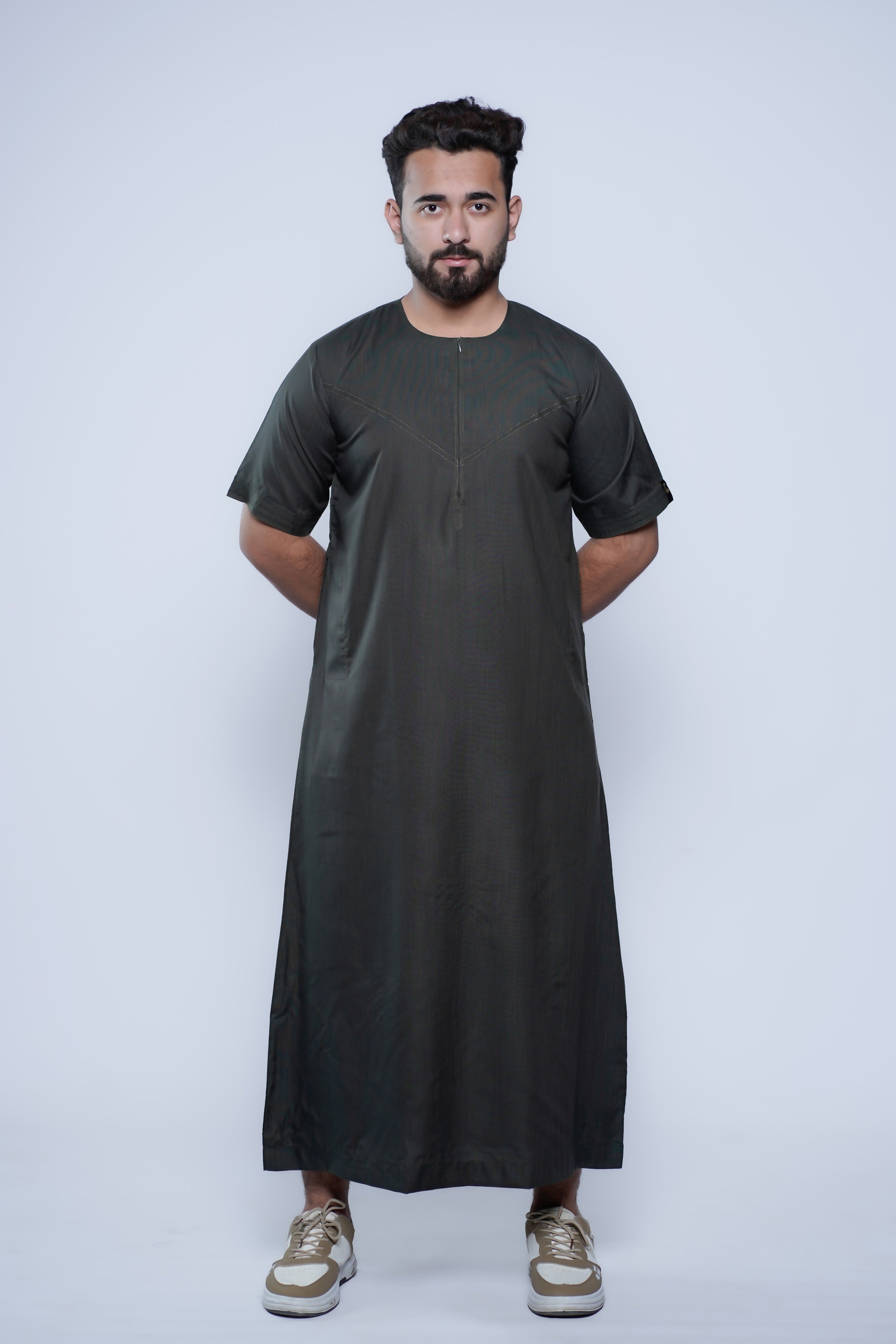 Short Sleeve Omani Jump Stitch Jubba