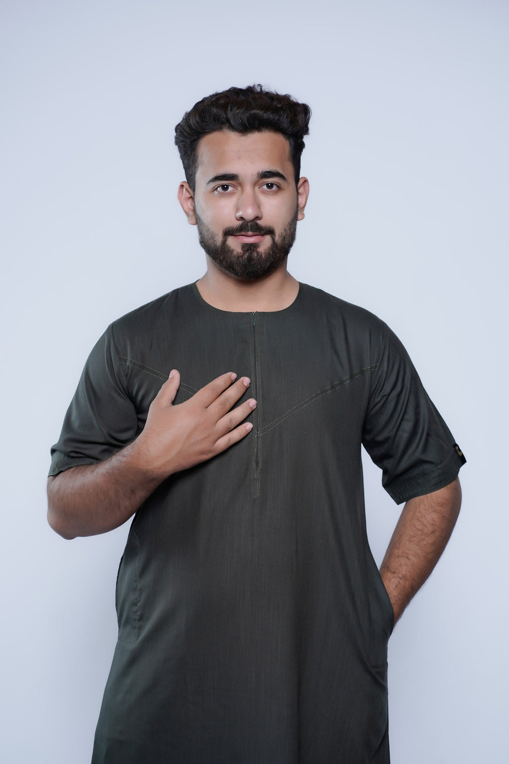 Short Sleeve Omani Jump Stitch Jubba